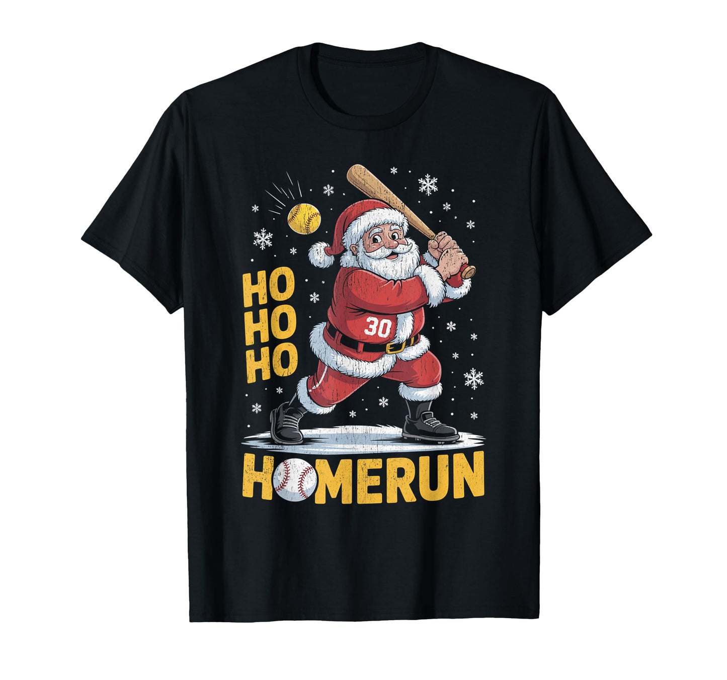 Ho Ho Home Run Funny Baseball Lover T-Shirt - Novelty Apparel for Adults - T-Shirt, Sweatshirt, Hoodie