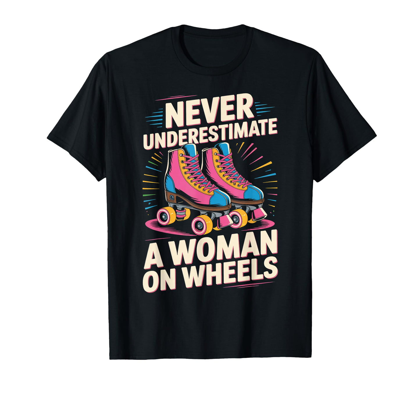 Wheels Roller Skate Roller Skating T-Shirt - Custom Art Print for Adults - T-Shirt, Sweatshirt, Hoodie