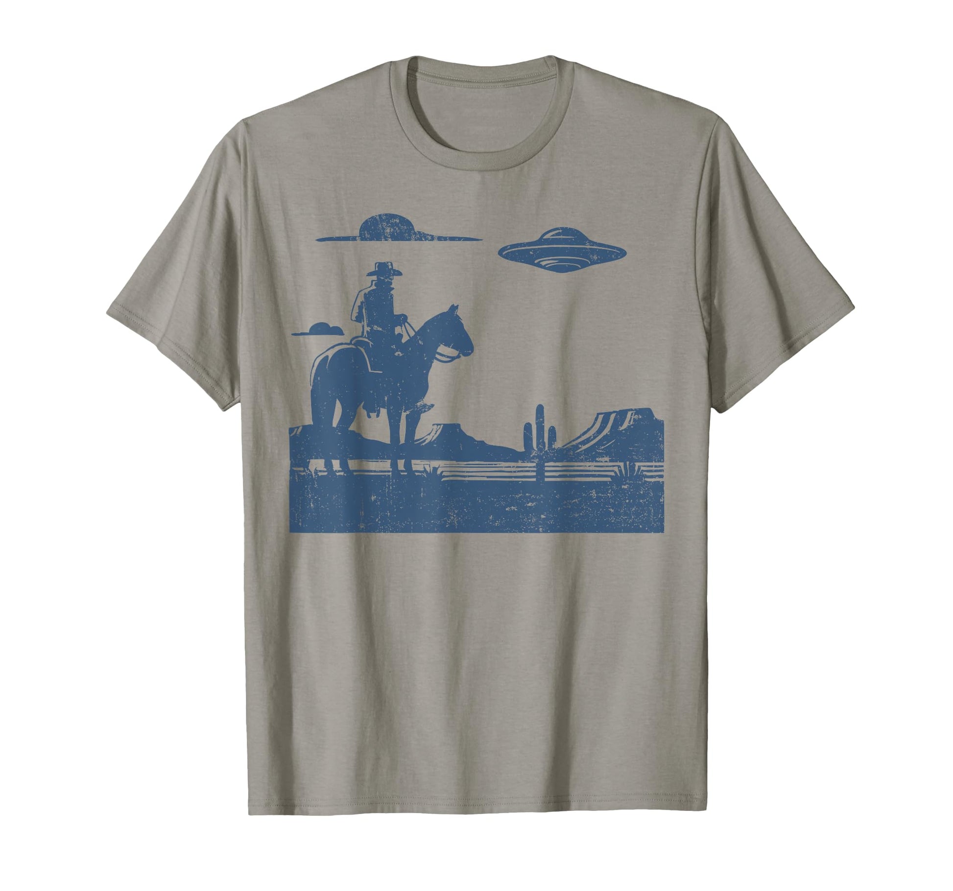 Western Cowboy Ufo T-Shirt - Fun Novelty Design Unisex - T-Shirt, Sweatshirt, Hoodie