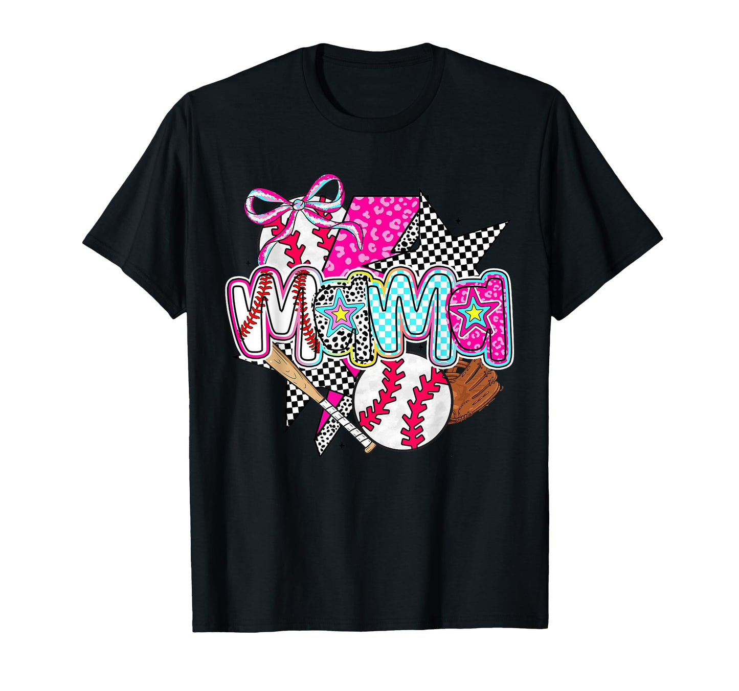 Baseball Mama Coquette Bow Game Day T-Shirt - Minimalist Print Men Women - T-Shirt, Sweatshirt, Hoodie