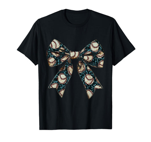 Baseball Coquette Bow Baseball Player T-Shirt - Unique Graphic for Adults - T-Shirt, Sweatshirt, Hoodie