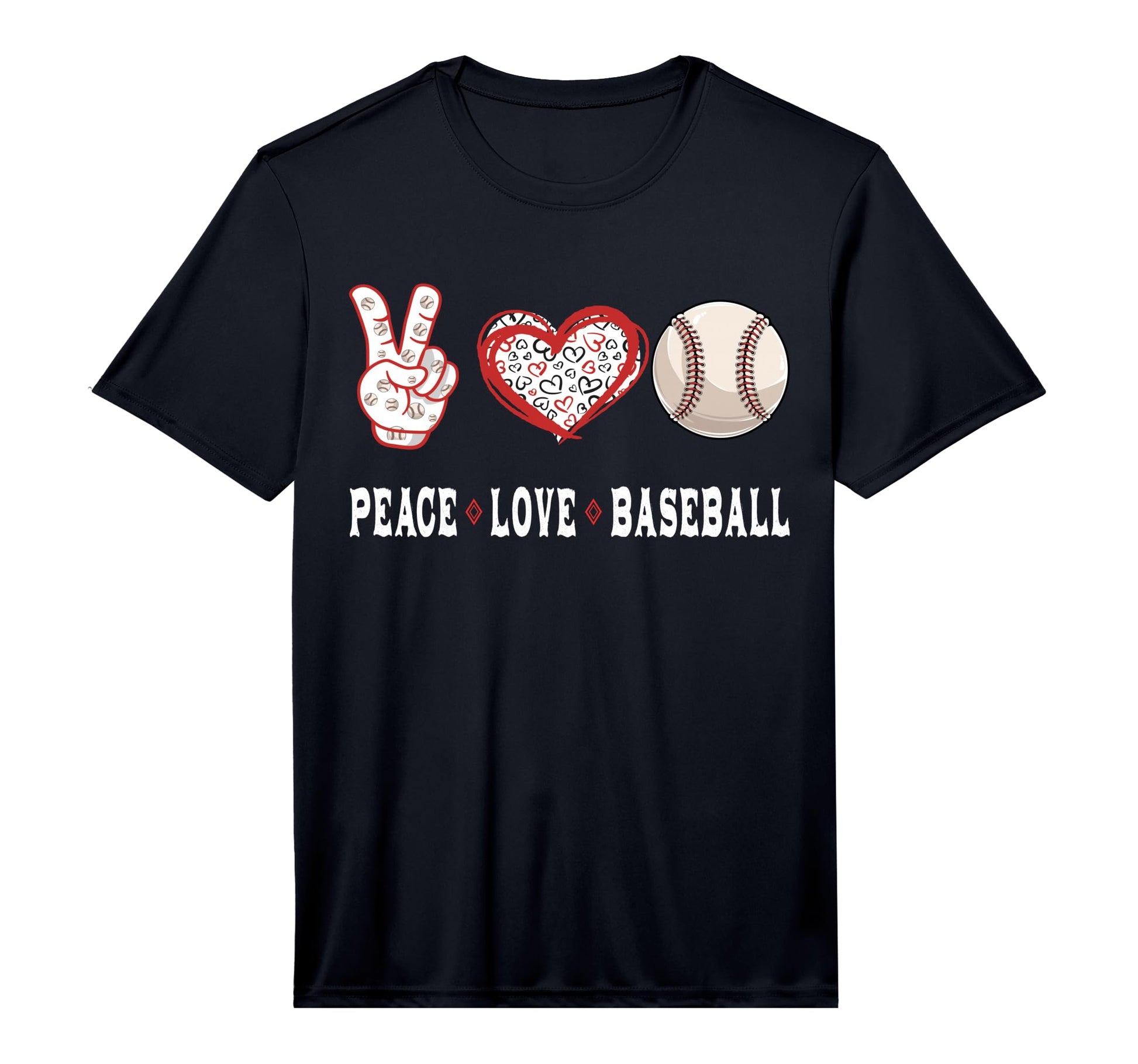 Baseball Lovers Player Fans Peace T-Shirt - Minimalist Print for Adults - T-Shirt, Sweatshirt, Hoodie