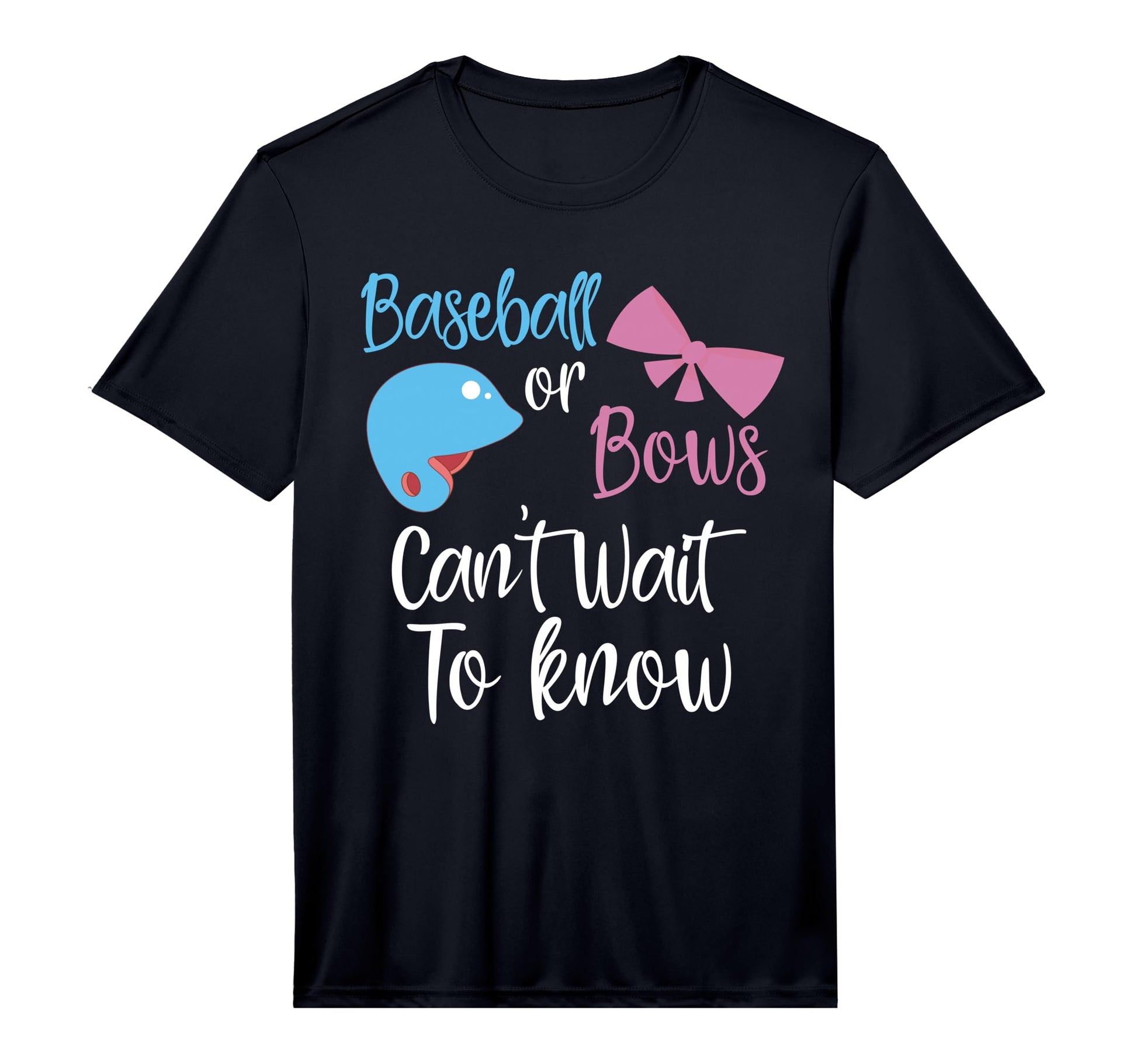 Baseball Or Bows Gender Reveal Party T-Shirt - Minimalist Print Unisex - T-Shirt, Sweatshirt, Hoodie