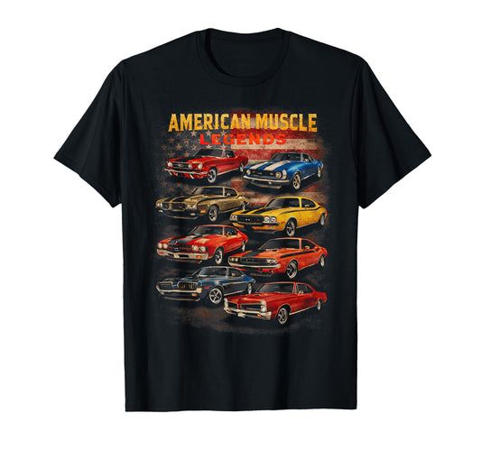American Muscle Legends Car T-Shirt - Aesthetic Graphic Men Women - T-Shirt, Sweatshirt, Hoodie