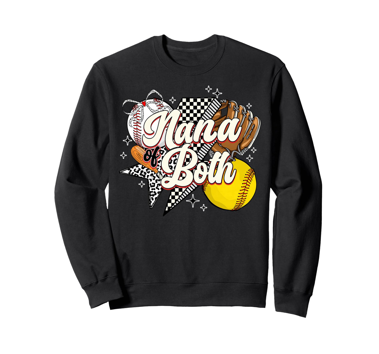 Nana Both Baseball Softball Game Sweatshirt - Streetwear Style Men Women - T-Shirt, Sweatshirt, Hoodie