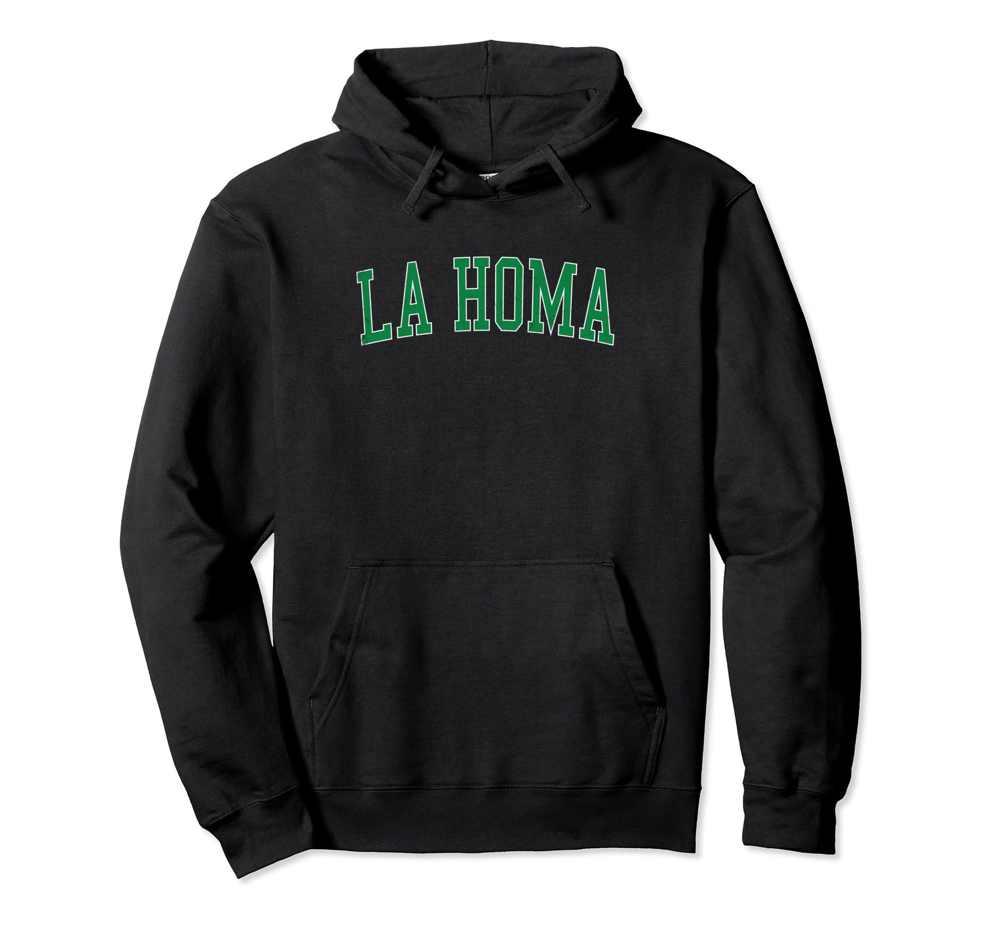 La Homa Tx Distressed Green Varsity Hoodie - Graphic Print Unisex - T-Shirt, Sweatshirt, Hoodie