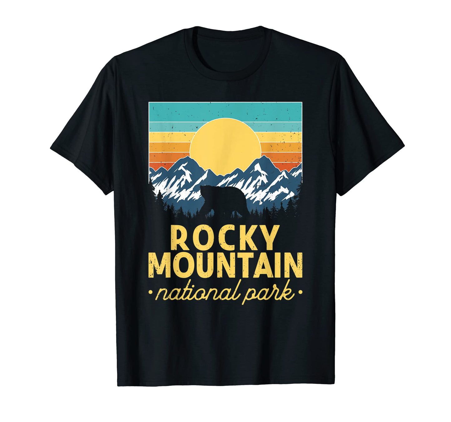 Rocky Mountain National Park Sunset T-Shirt - Custom Art Print Men Women - T-Shirt, Sweatshirt, Hoodie