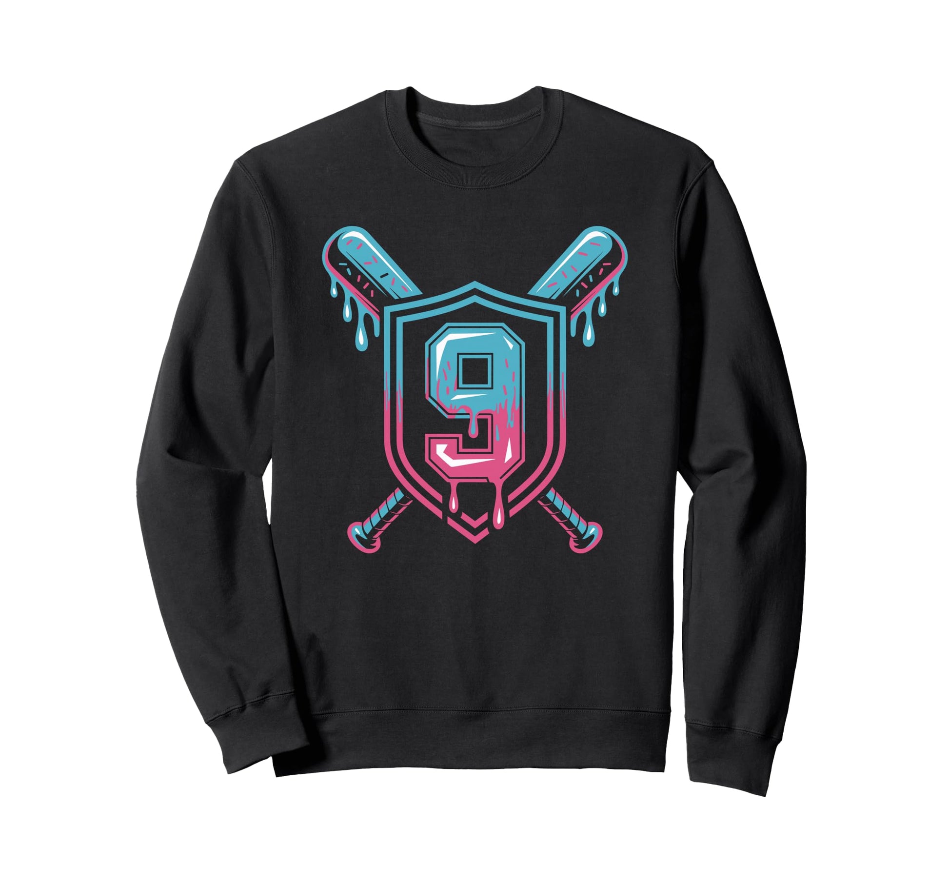 Baseball Ice Cream Drip Birthday Mood Sweatshirt - Streetwear Style Unisex - T-Shirt, Sweatshirt, Hoodie