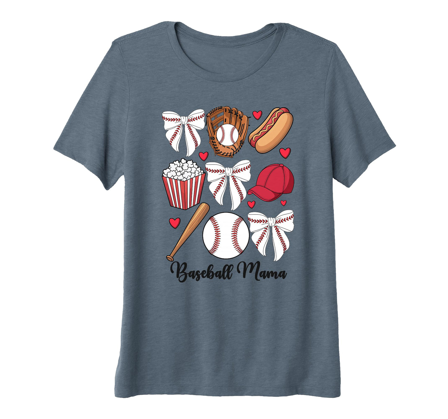 Womens Baseball Coquette Bow Cheer T-Shirt - Casual Everyday Wear Unisex - T-Shirt, Sweatshirt, Hoodie