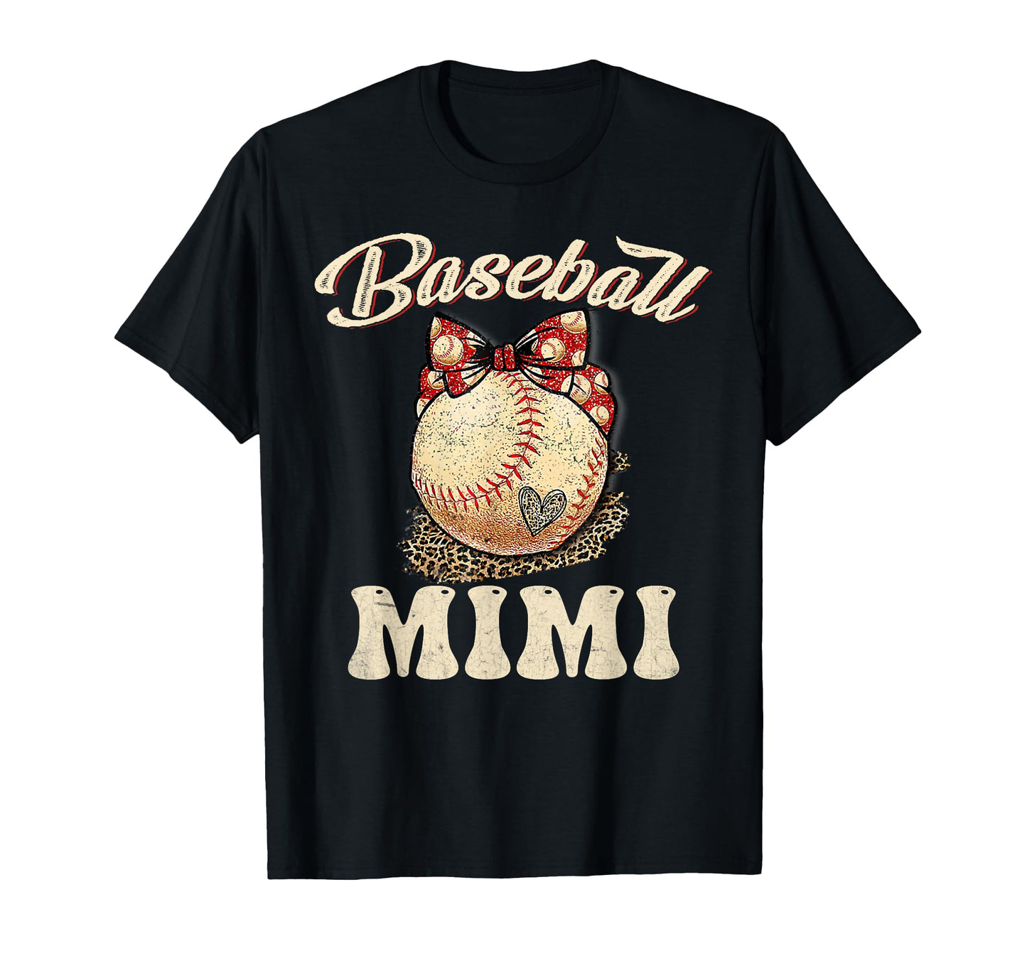 Softball Baseball Mimi Leopard Mothers T-Shirt - Custom Art Print Unisex - T-Shirt, Sweatshirt, Hoodie