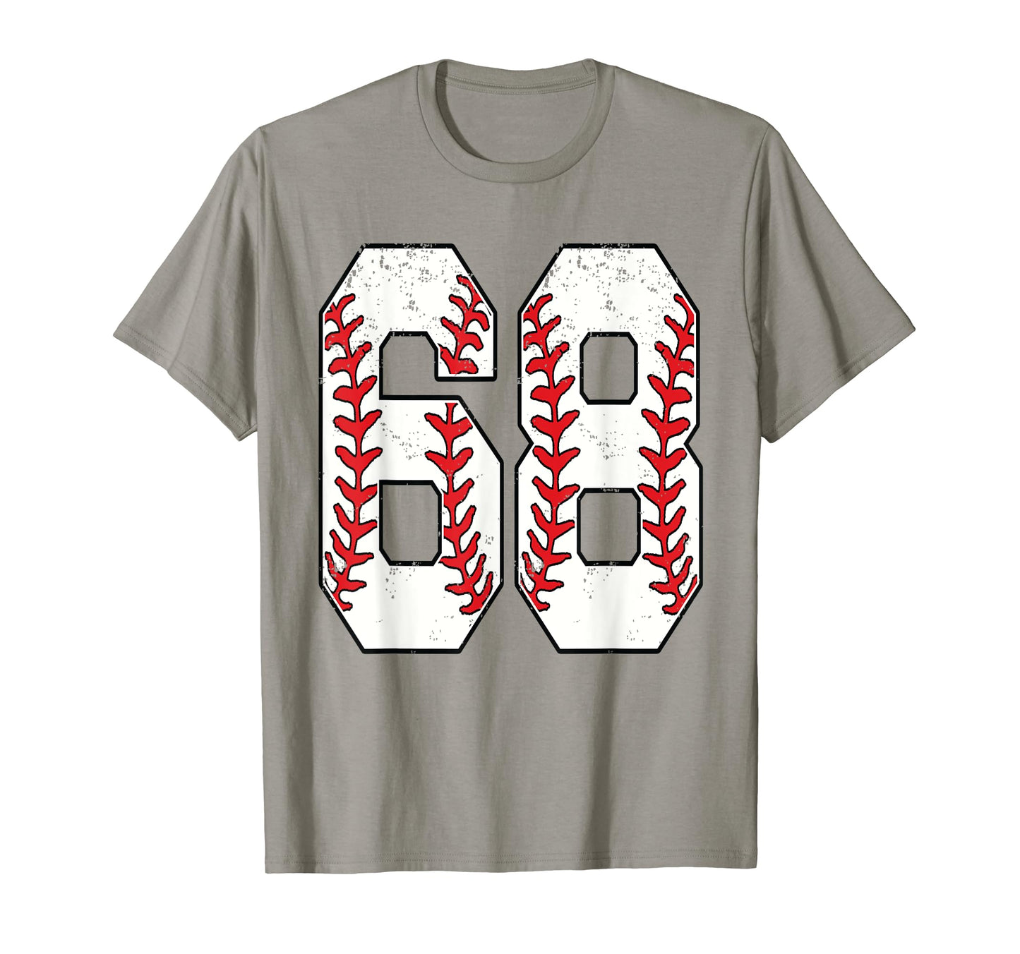 Number 68 Baseball 68 Jersey Number T-Shirt - Fun Novelty Design Unisex - T-Shirt, Sweatshirt, Hoodie