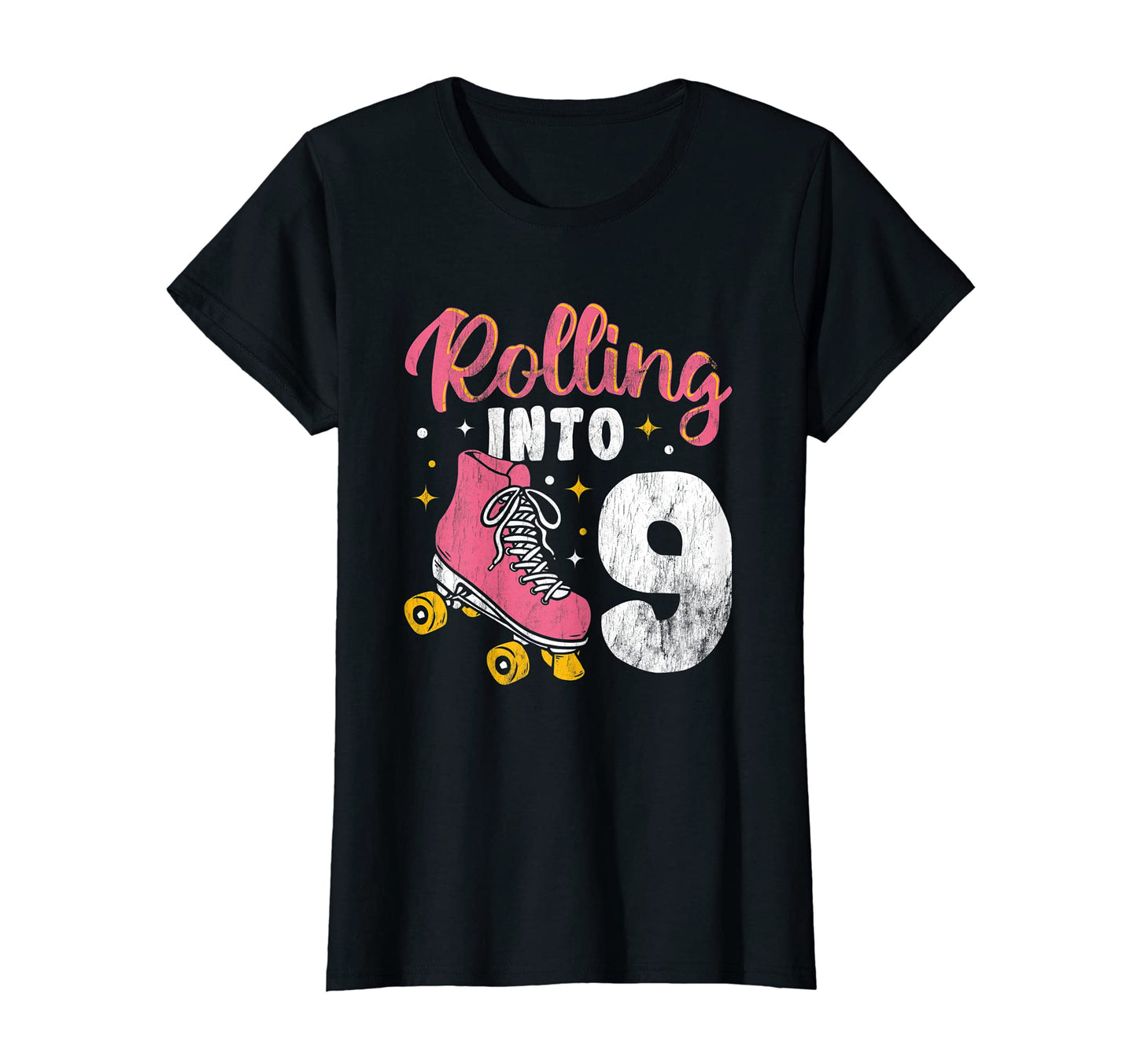 Rolling Into 9 Skating Roller Derby T-Shirt - Novelty Apparel Unisex - T-Shirt, Sweatshirt, Hoodie