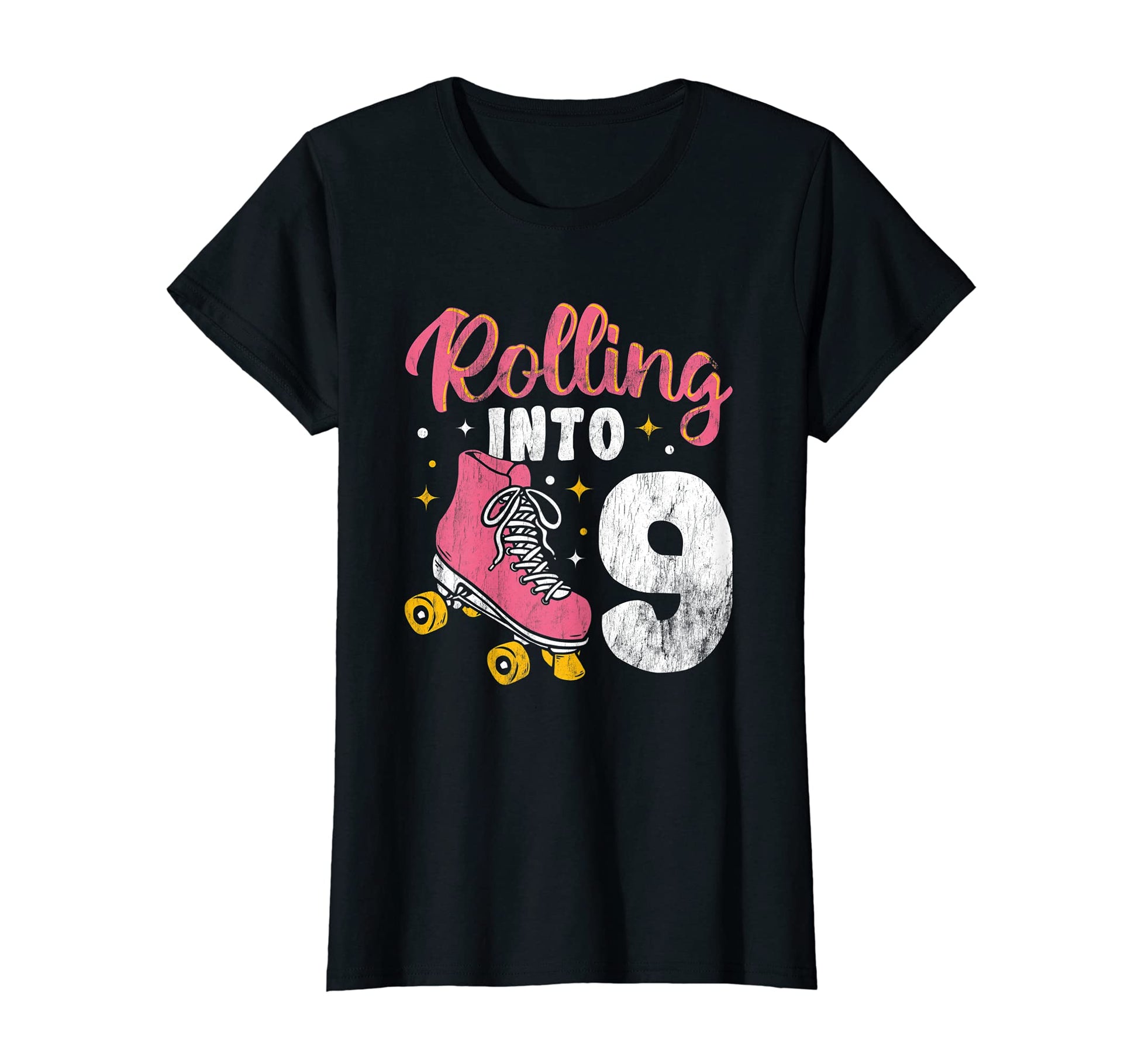 Rolling Into 9 Skating Roller Derby T-Shirt - Novelty Apparel Unisex - T-Shirt, Sweatshirt, Hoodie