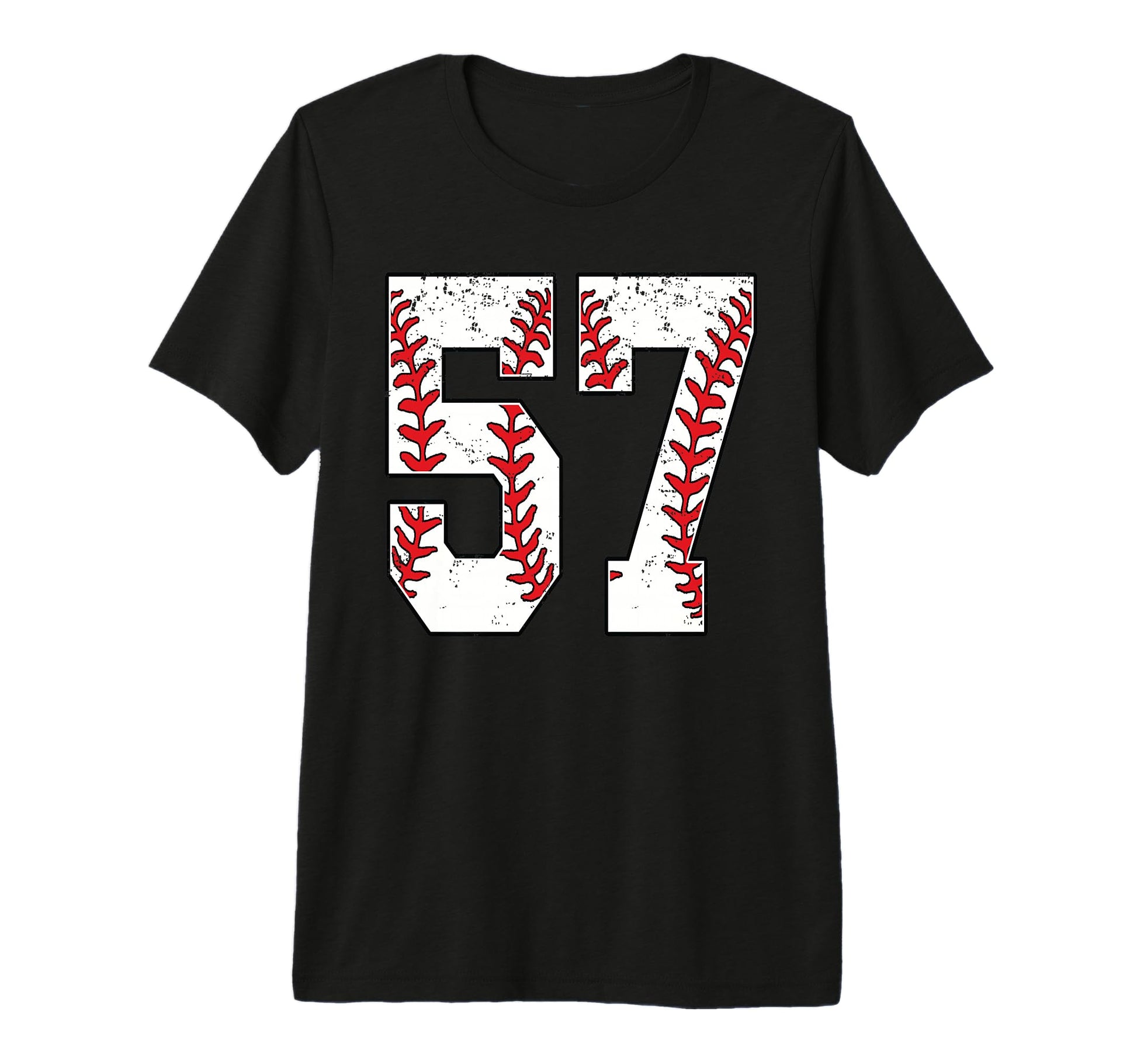 Number 57 Baseball 57 Jersey Number T-Shirt - Unique Graphic for Adults - T-Shirt, Sweatshirt, Hoodie