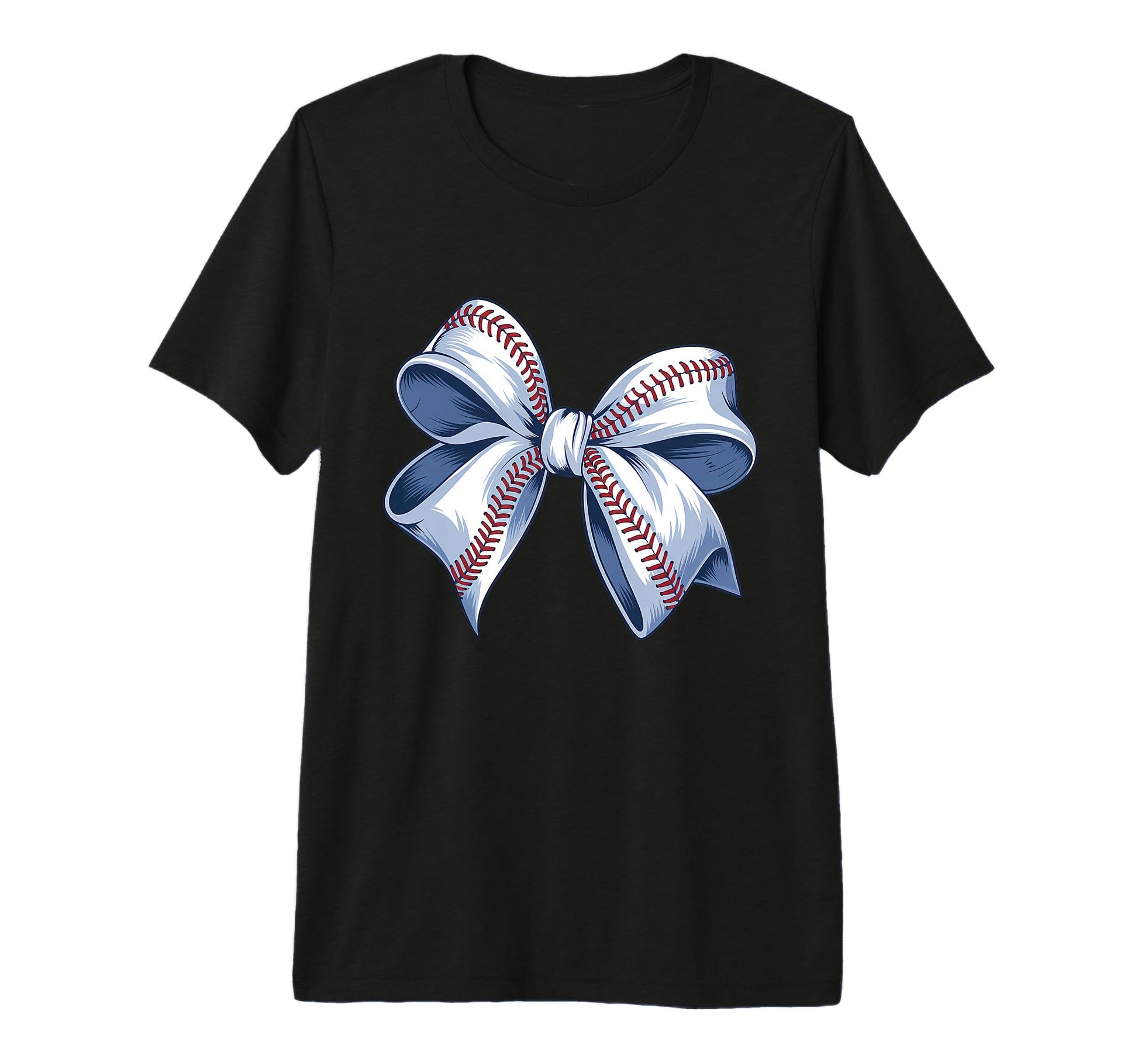 Baseball Coquette Bow Baseball Game Tri T-Shirt - Custom Art Print Unisex - T-Shirt, Sweatshirt, Hoodie