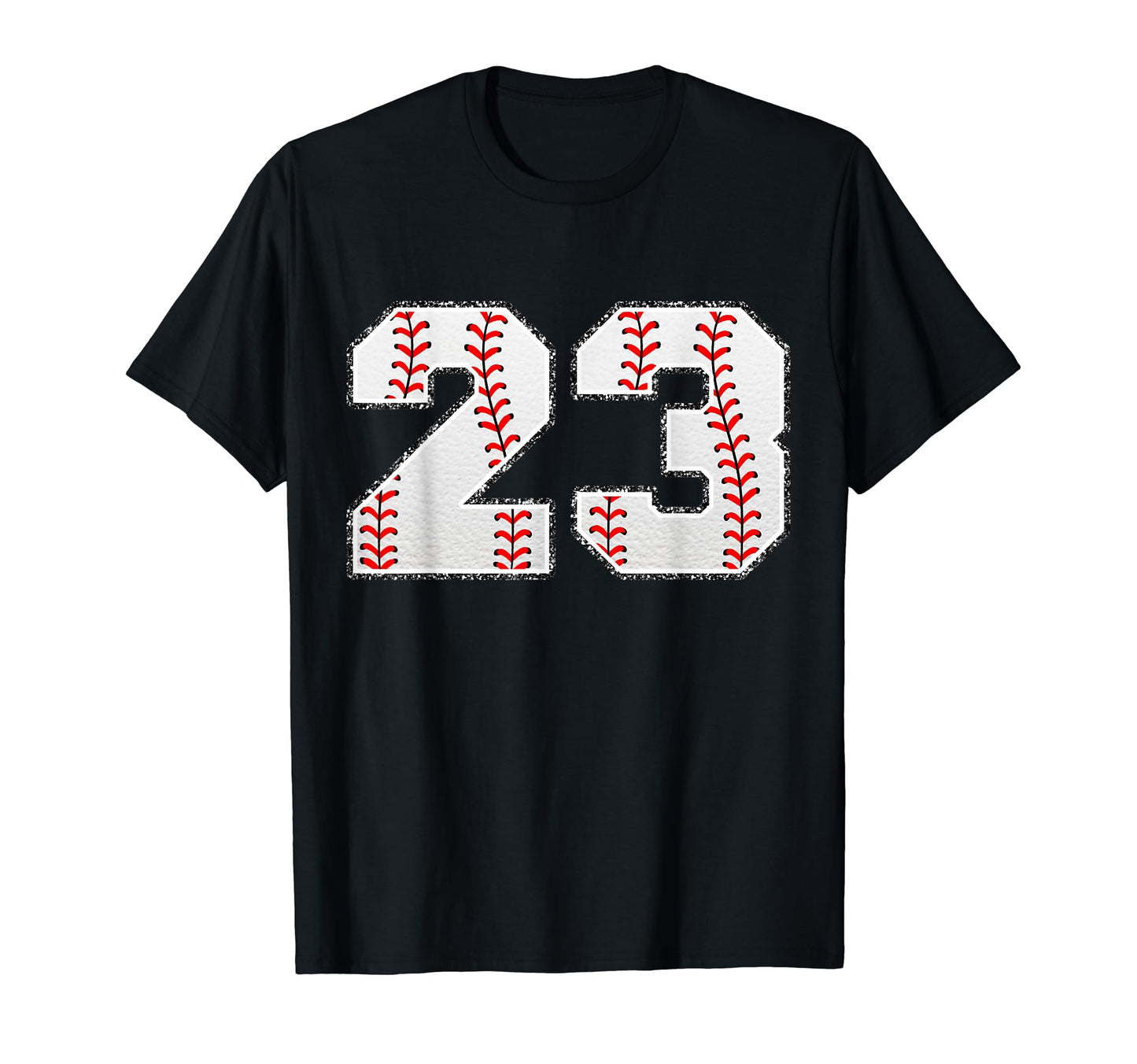 Number 23 Baseball Distressed Number T-Shirt - Casual Everyday Wear Unisex - T-Shirt, Sweatshirt, Hoodie
