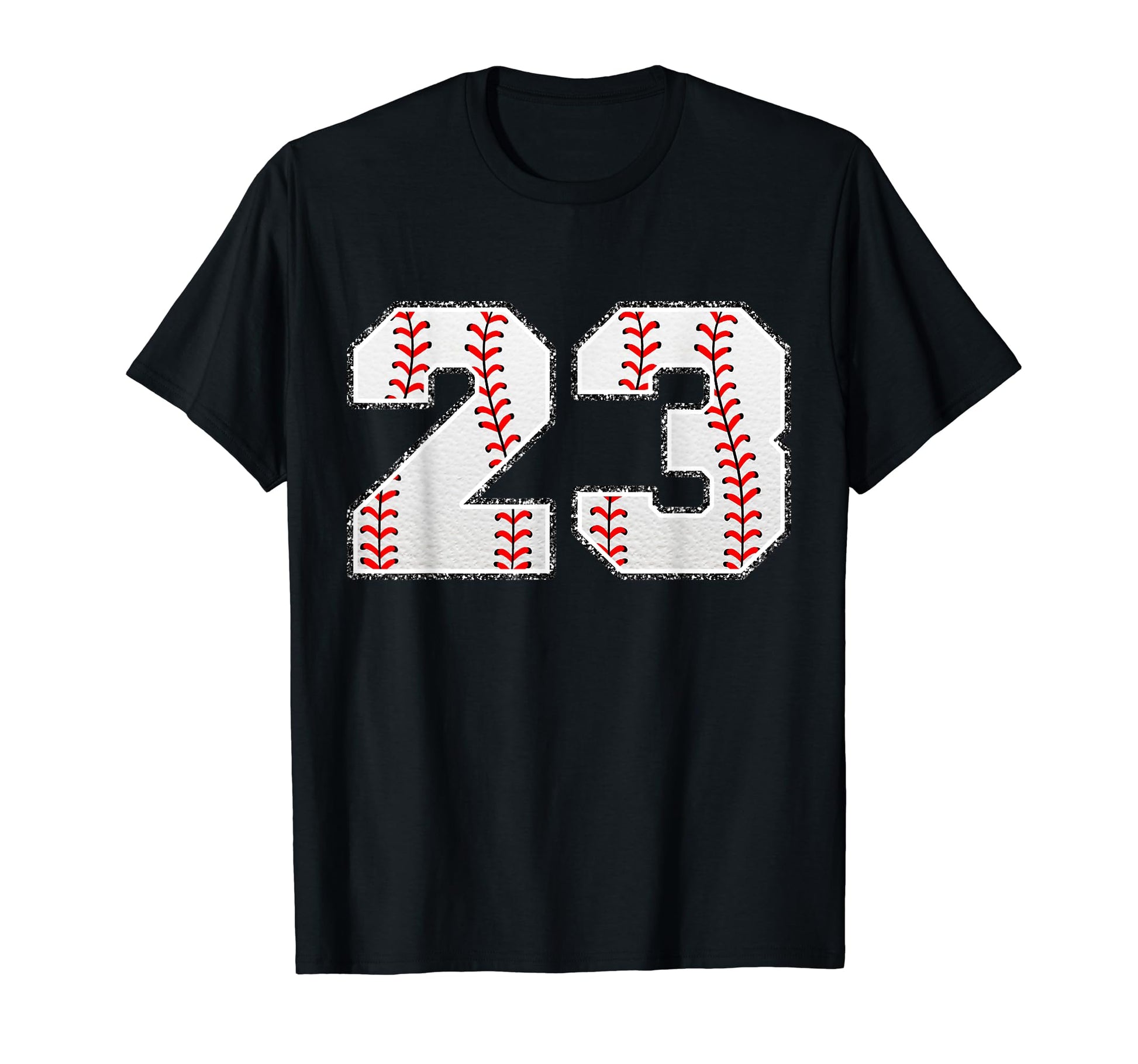 Number 23 Baseball Distressed Number T-Shirt - Casual Everyday Wear Unisex - T-Shirt, Sweatshirt, Hoodie