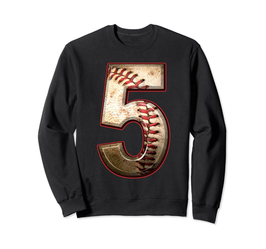 Baseball Birthday Five 5Th Birthday Sweatshirt - Streetwear Style Men Women - T-Shirt, Sweatshirt, Hoodie