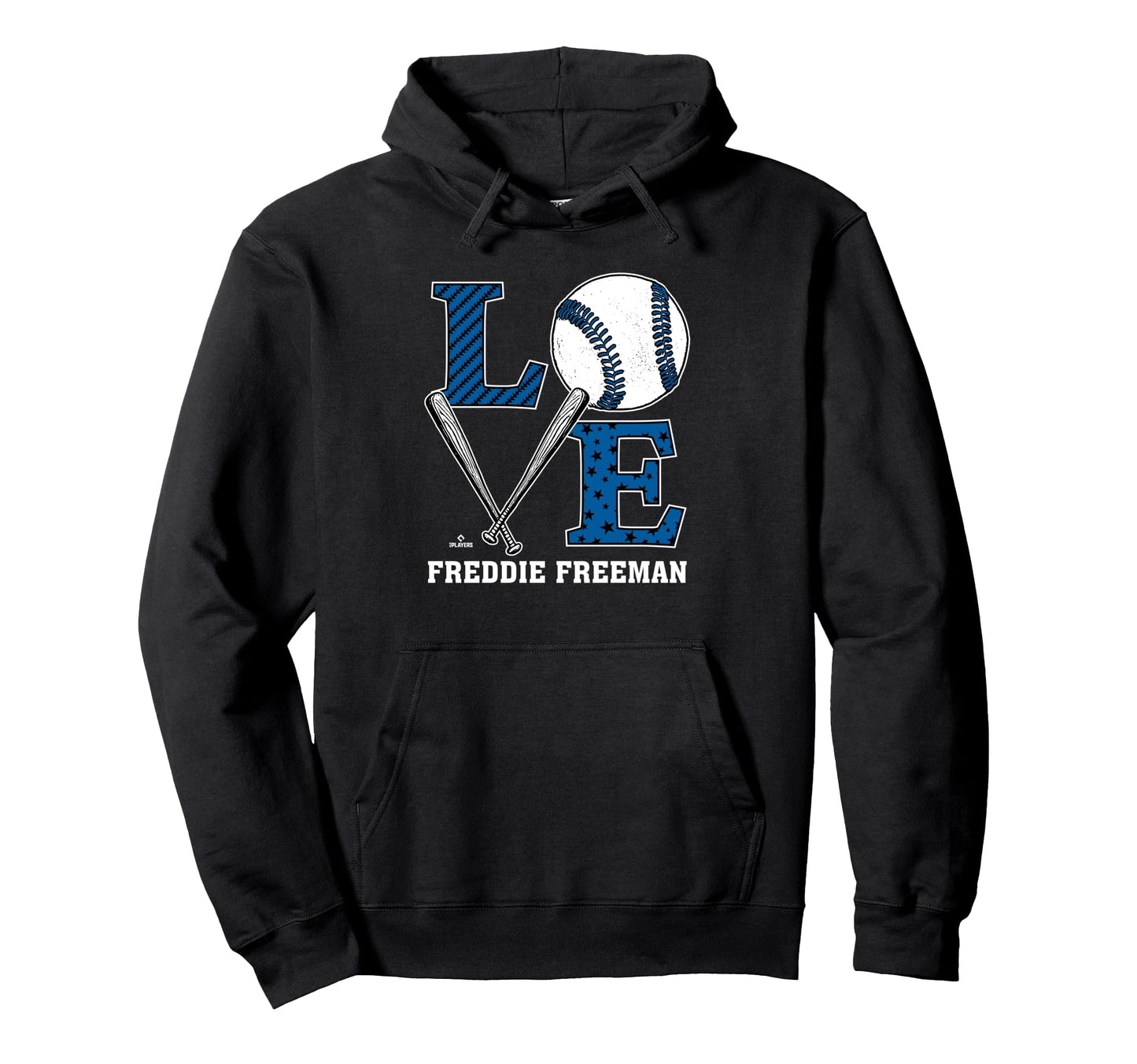 Distressed Baseball Love Freddie Hoodie - Minimalist Print for Adults - T-Shirt, Sweatshirt, Hoodie