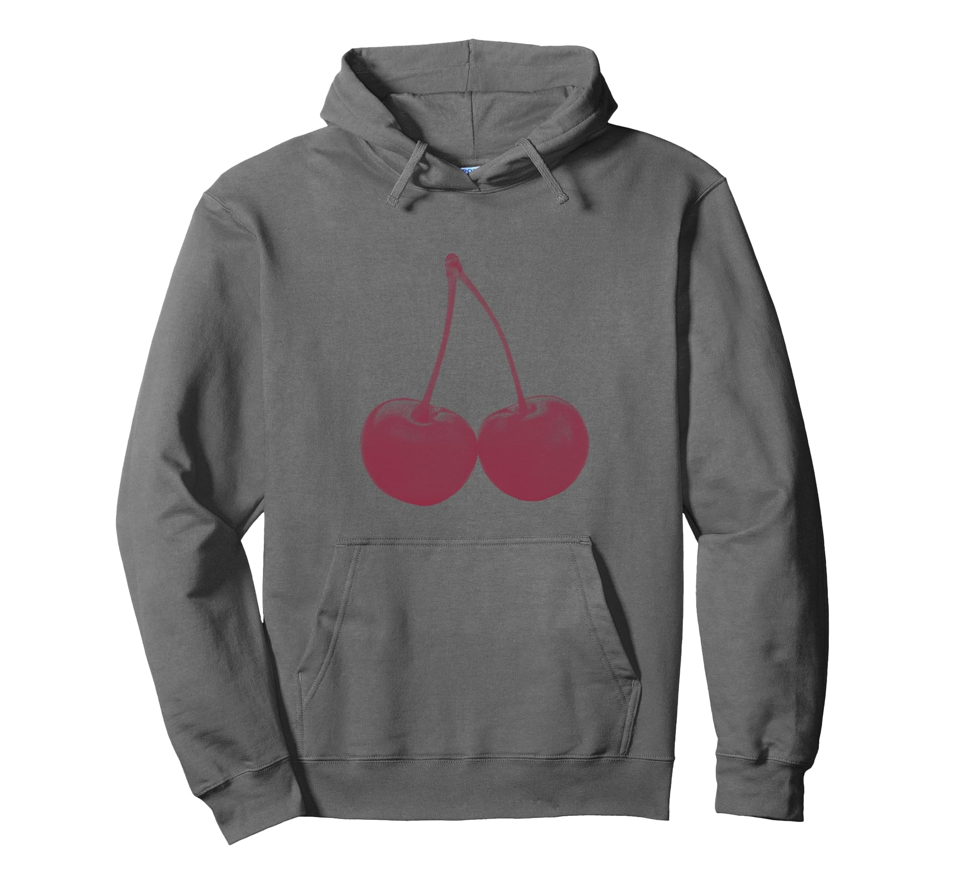 Stylish Cherries Red Y2K Aesthetic Hoodie - Minimalist Print for Adults - T-Shirt, Sweatshirt, Hoodie