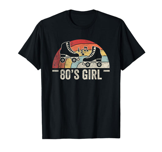 80S Roller Skate Music Vibes T-Shirt - Fun Novelty Design for Adults - T-Shirt, Sweatshirt, Hoodie