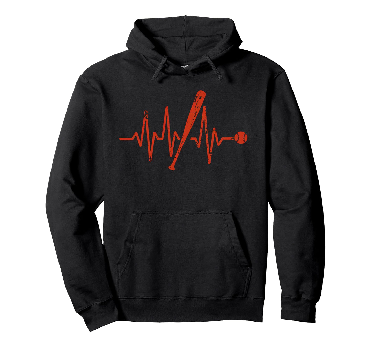 Baseball Heartbeat Hoodie - Streetwear Style Men Women - T-Shirt, Sweatshirt, Hoodie