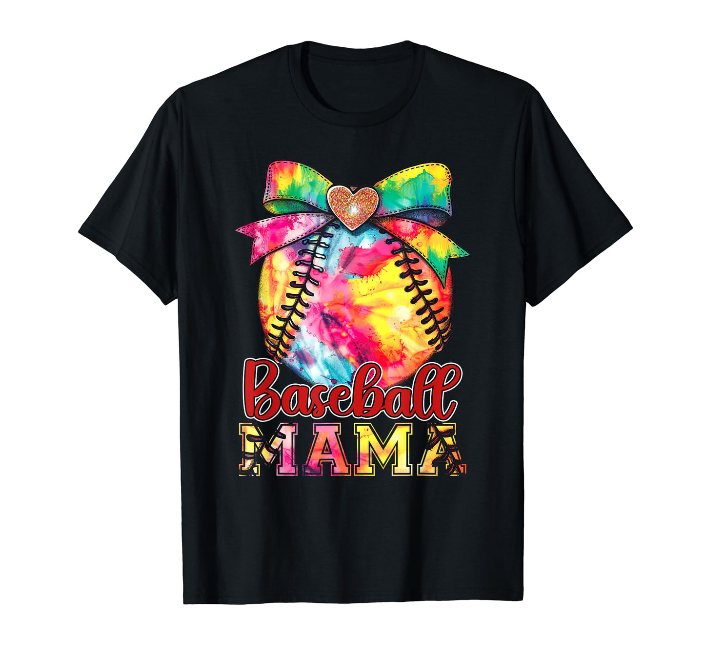 Baseball Mama Colorful Tie Dye T-Shirt - Novelty Apparel Men Women - T-Shirt, Sweatshirt, Hoodie