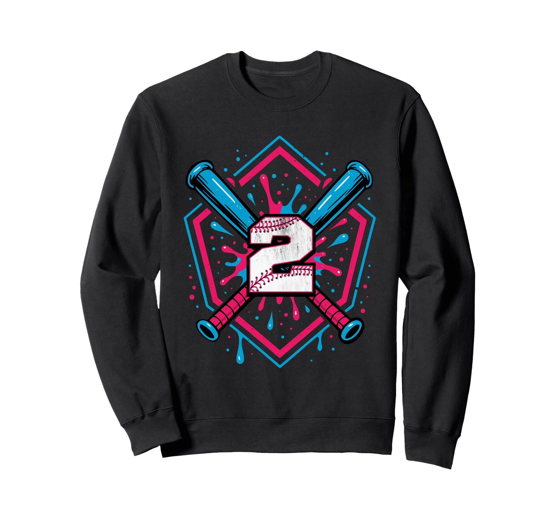 Baseball 2 Year Old Ice Cream Sweatshirt - Casual Everyday Wear Unisex - T-Shirt, Sweatshirt, Hoodie