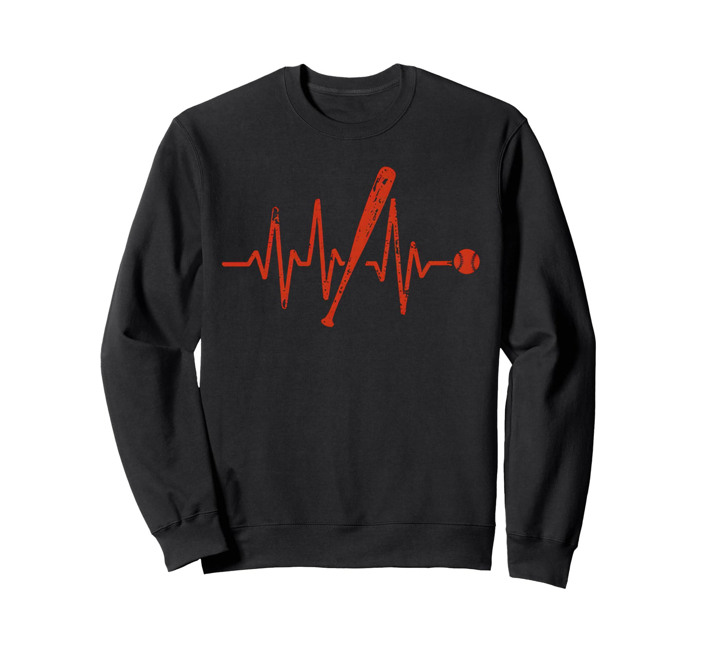 Baseball Heartbeat Sweatshirt - Streetwear Style Unisex - T-Shirt, Sweatshirt, Hoodie