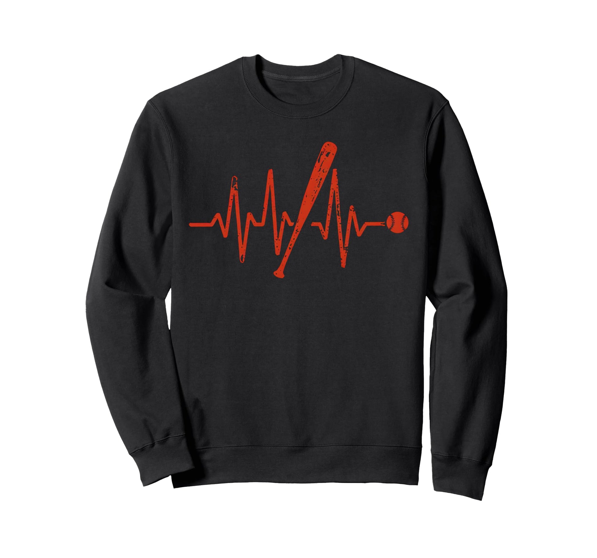 Baseball Heartbeat Sweatshirt - Streetwear Style Unisex - T-Shirt, Sweatshirt, Hoodie