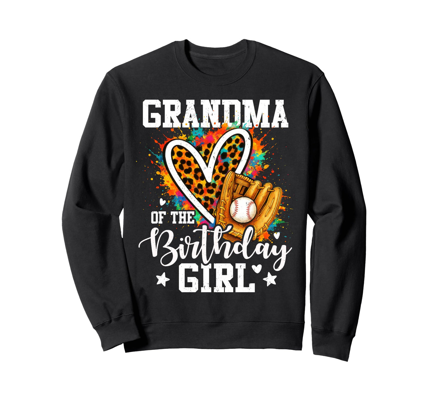 Grandma Birthday Baseball Player Sweatshirt - Custom Art Print Unisex - T-Shirt, Sweatshirt, Hoodie