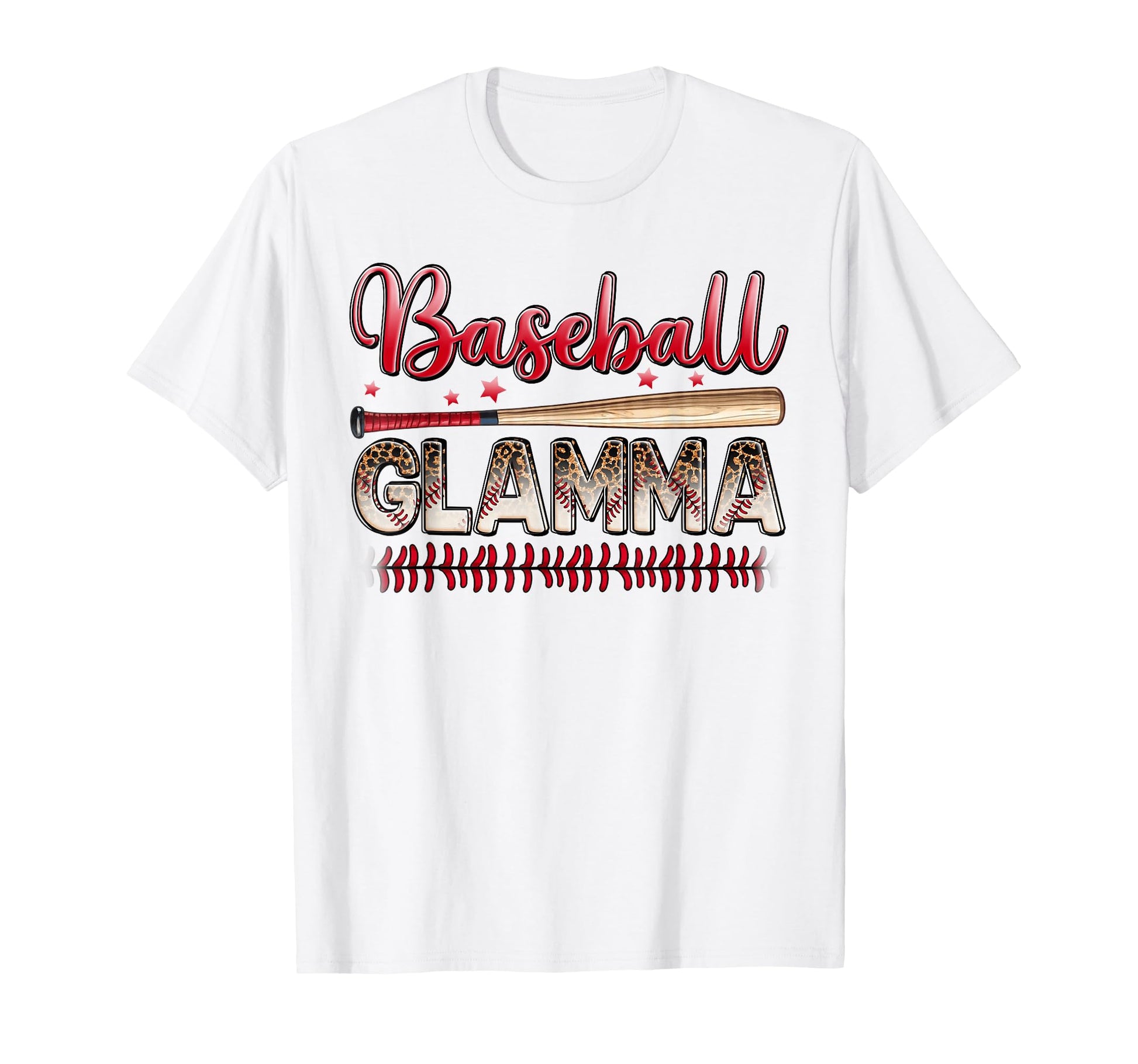 Baseball Glamma Funny Leopard Baseball T-Shirt - Trendy Graphic Unisex - T-Shirt, Sweatshirt, Hoodie