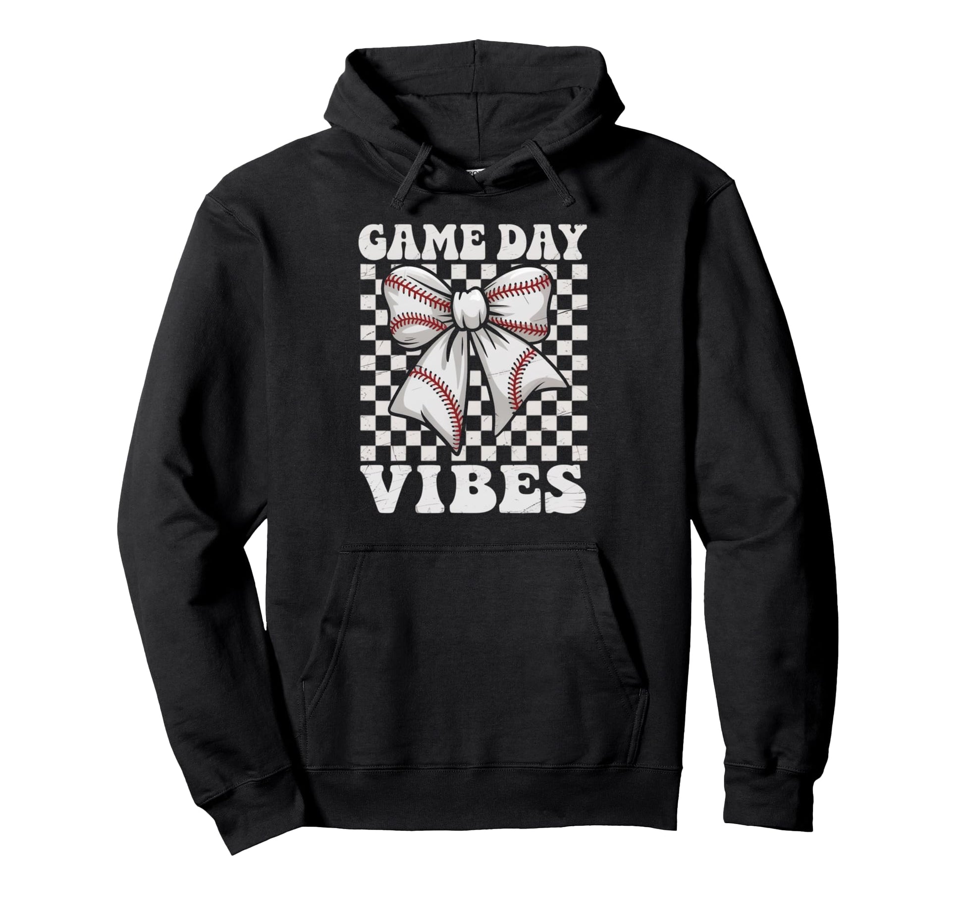 Game Day Vibes Coquette Bow Baseball Mama Hoodie - Graphic Print Men Women - T-Shirt, Sweatshirt, Hoodie