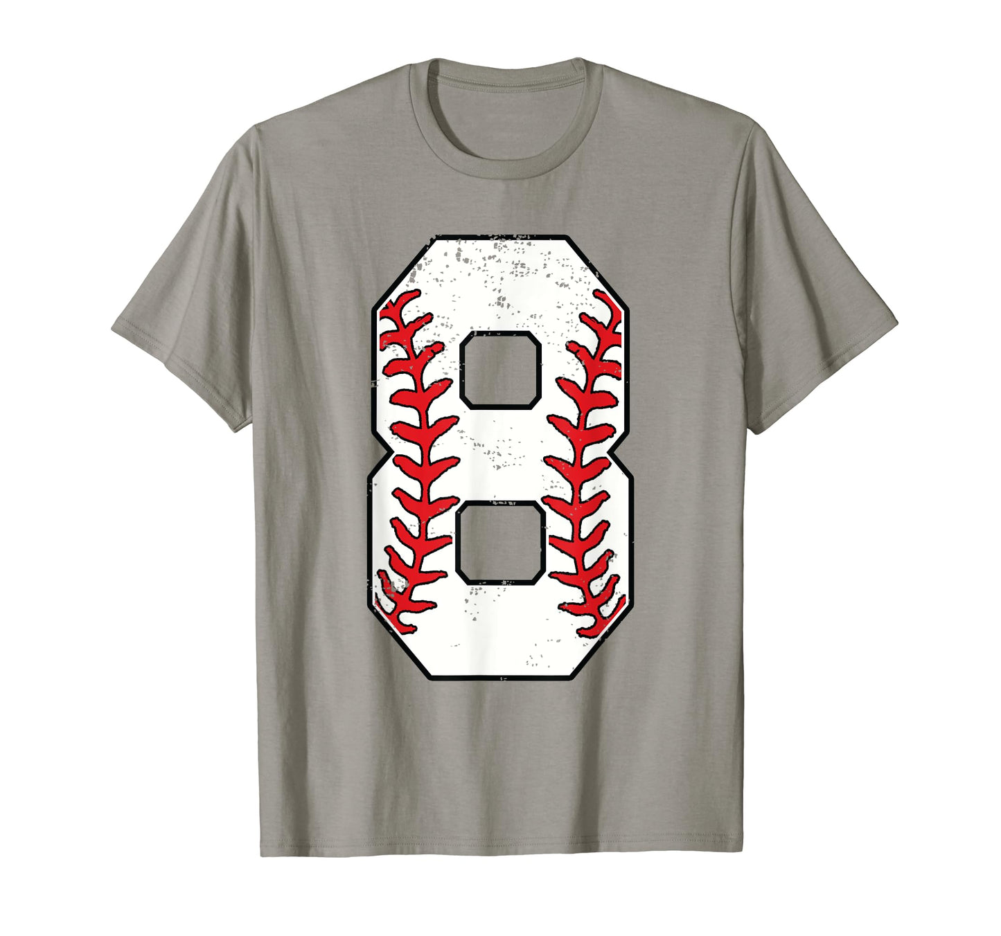 Number 8 Baseball 8 Jersey Number T-Shirt - Minimalist Print Men Women - T-Shirt, Sweatshirt, Hoodie