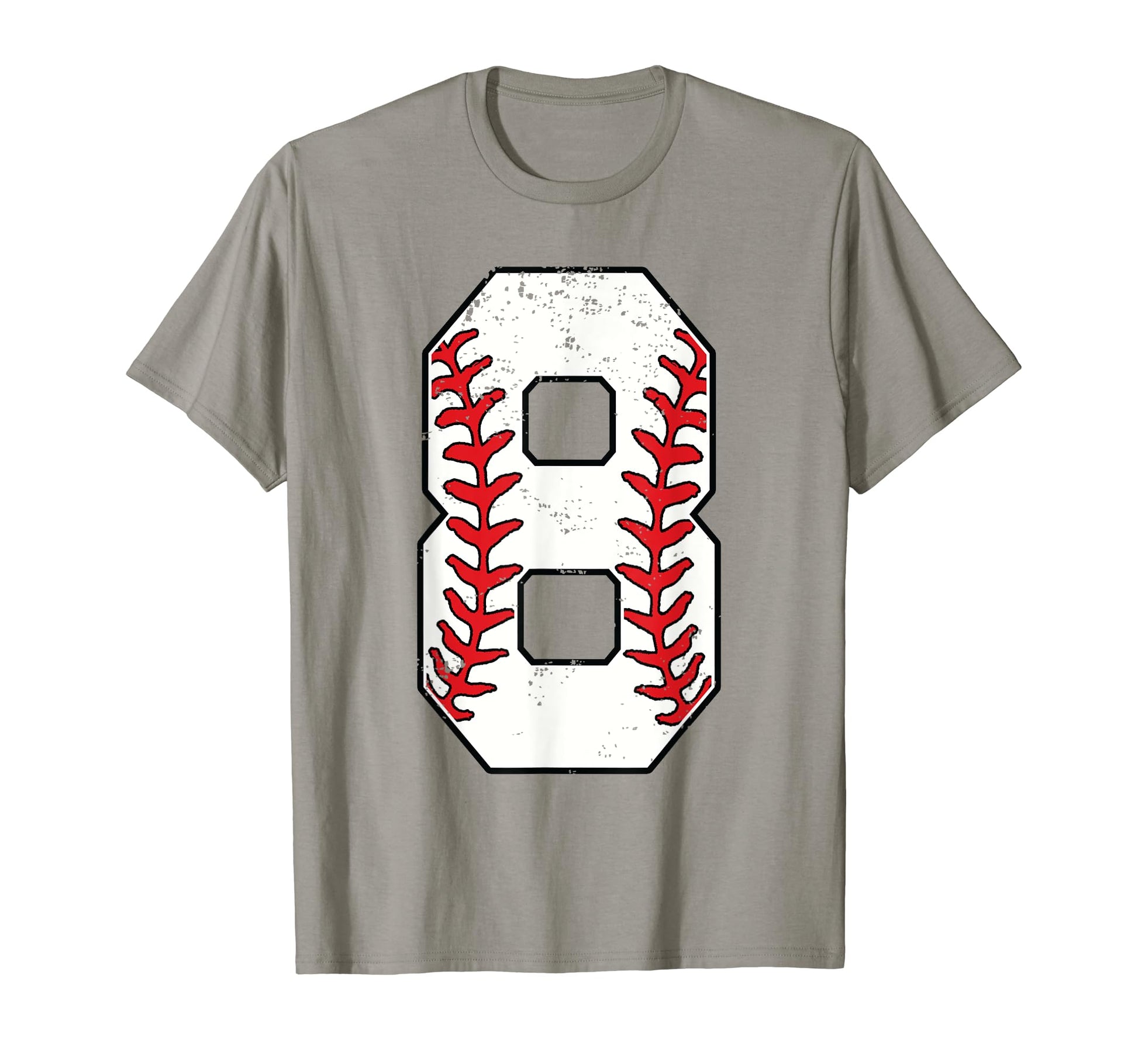 Number 8 Baseball 8 Jersey Number T-Shirt - Minimalist Print Men Women - T-Shirt, Sweatshirt, Hoodie