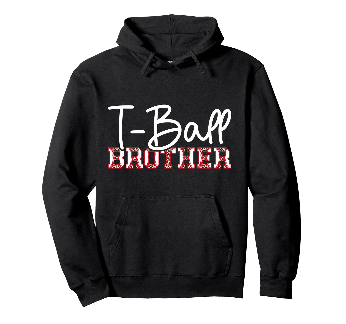T Ball Brother Leopard Baseball T Ball Hoodie - Fun Novelty Design Unisex - T-Shirt, Sweatshirt, Hoodie
