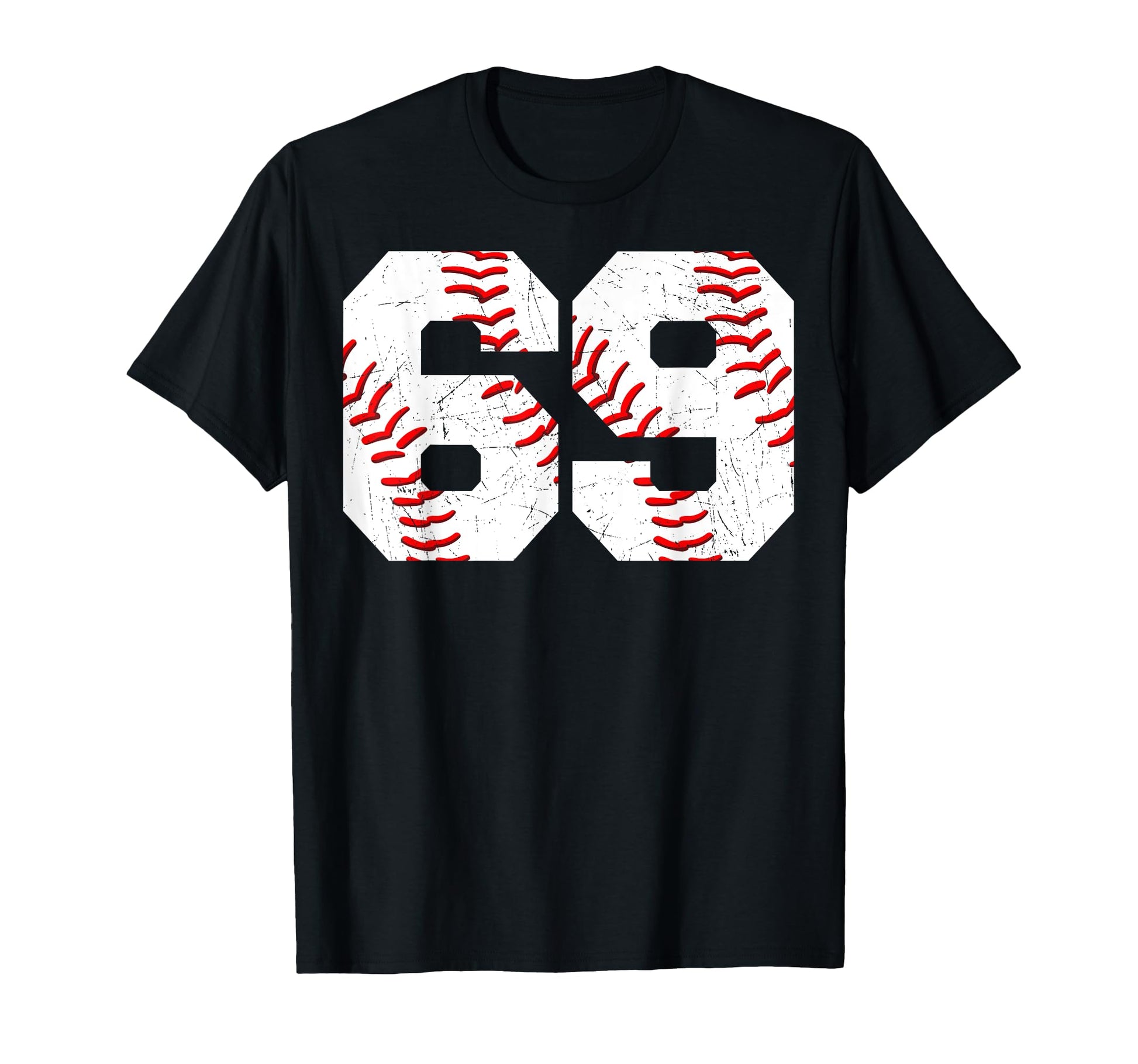 69 Birthday Baseball Theme Bday Party T-Shirt - Minimalist Print Unisex - T-Shirt, Sweatshirt, Hoodie