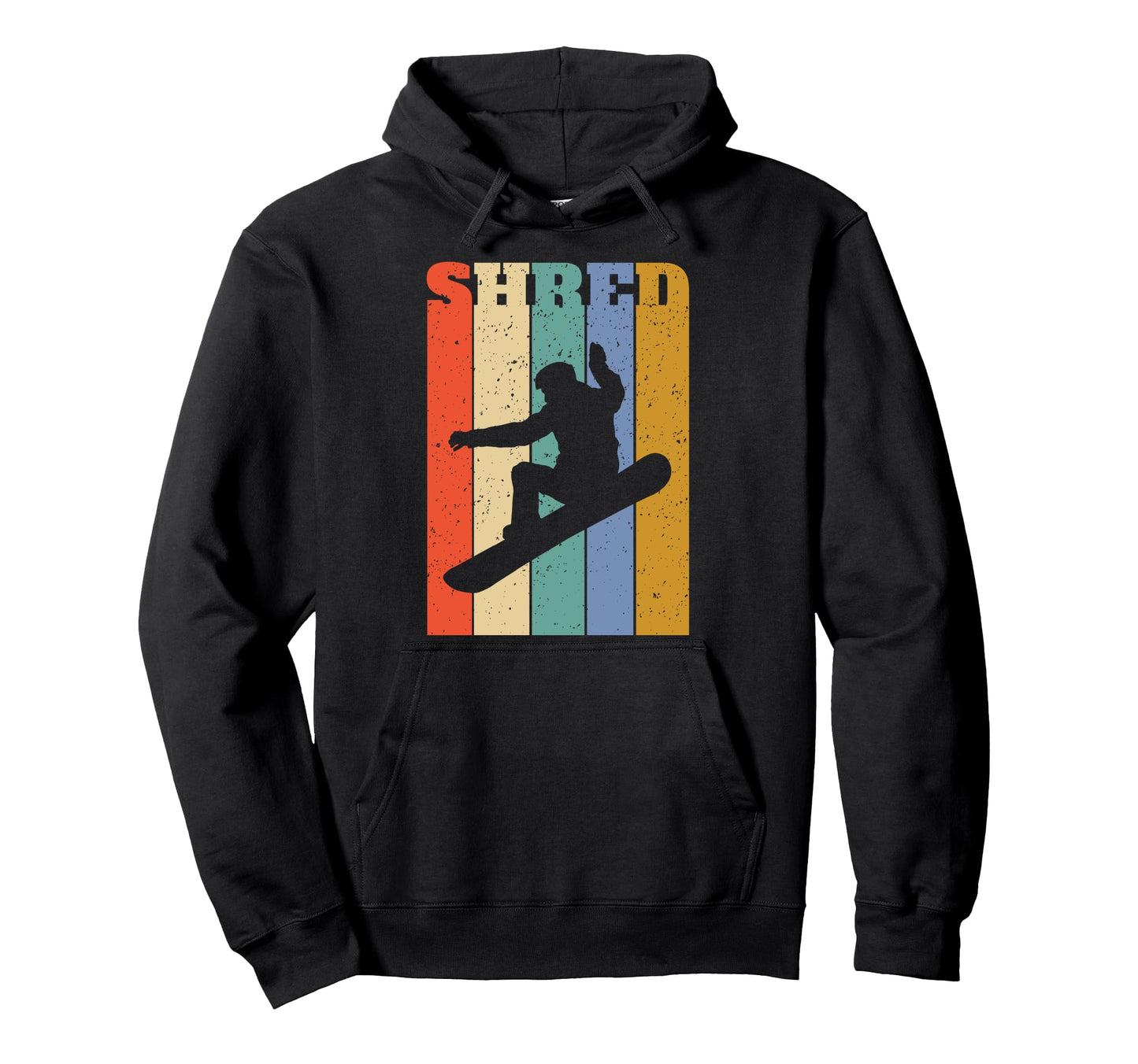 Snowboard Shred Vertical Stripes Hoodie - Casual Everyday Wear Men Women - T-Shirt, Sweatshirt, Hoodie