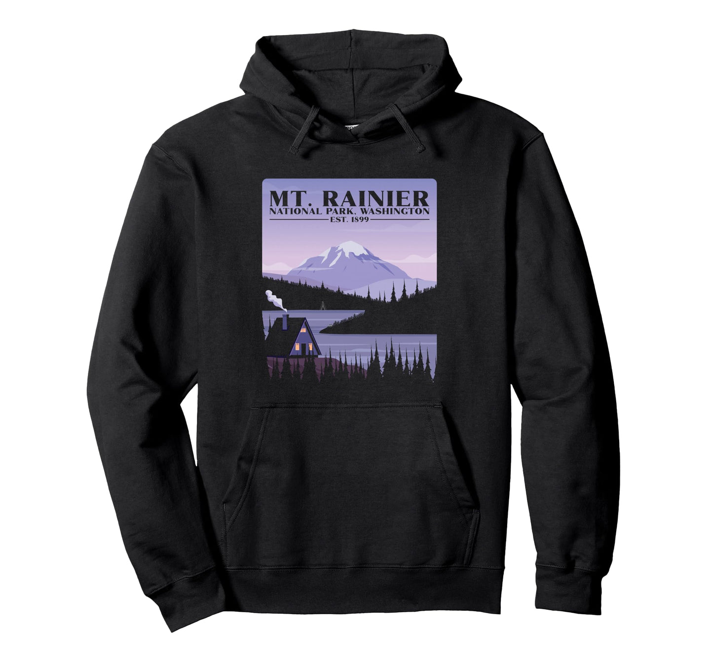 Mt Rainier National Park Washington Hoodie - Fun Novelty Design Unisex - T-Shirt, Sweatshirt, Hoodie