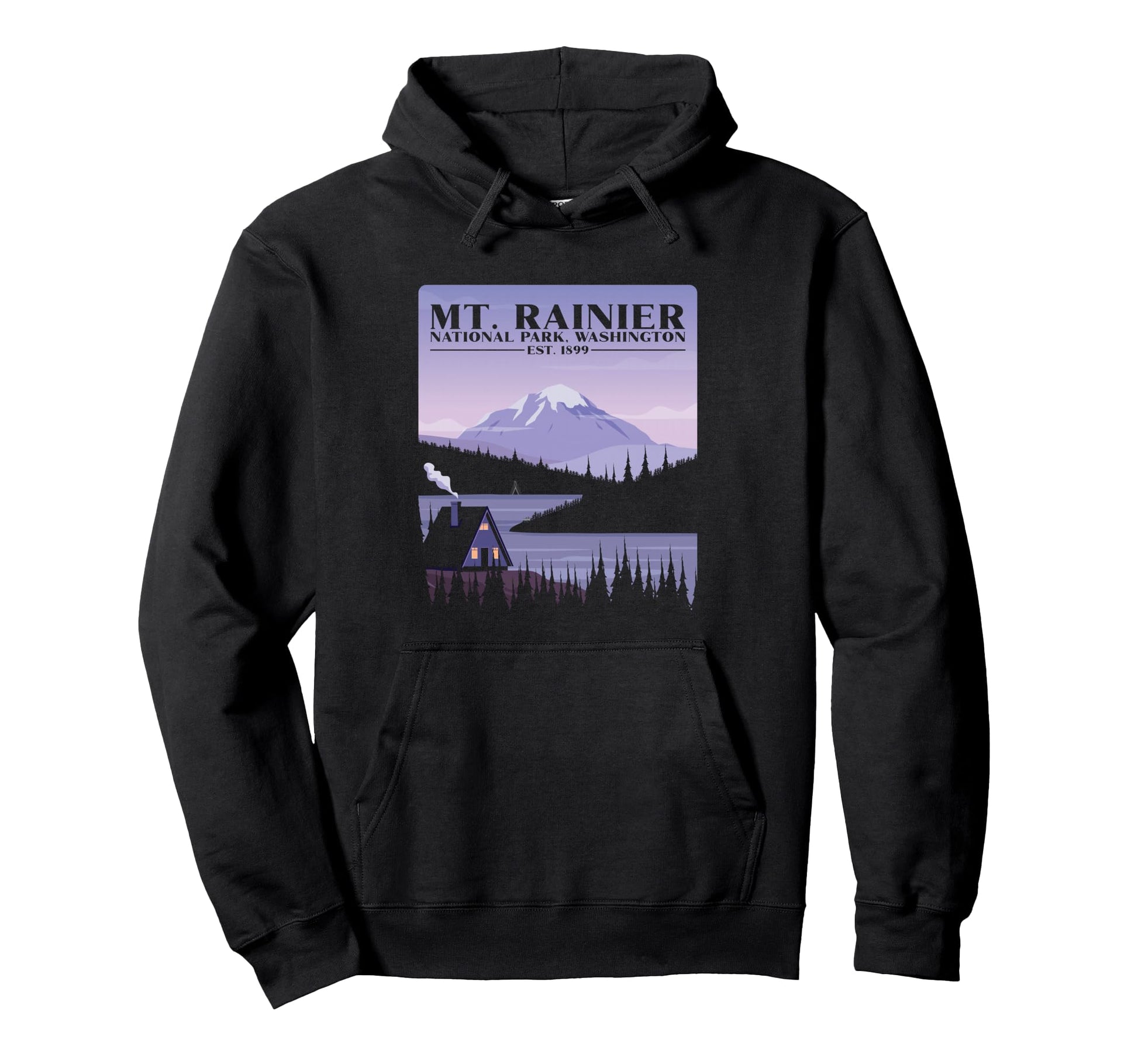 Mt Rainier National Park Washington Hoodie - Fun Novelty Design Unisex - T-Shirt, Sweatshirt, Hoodie