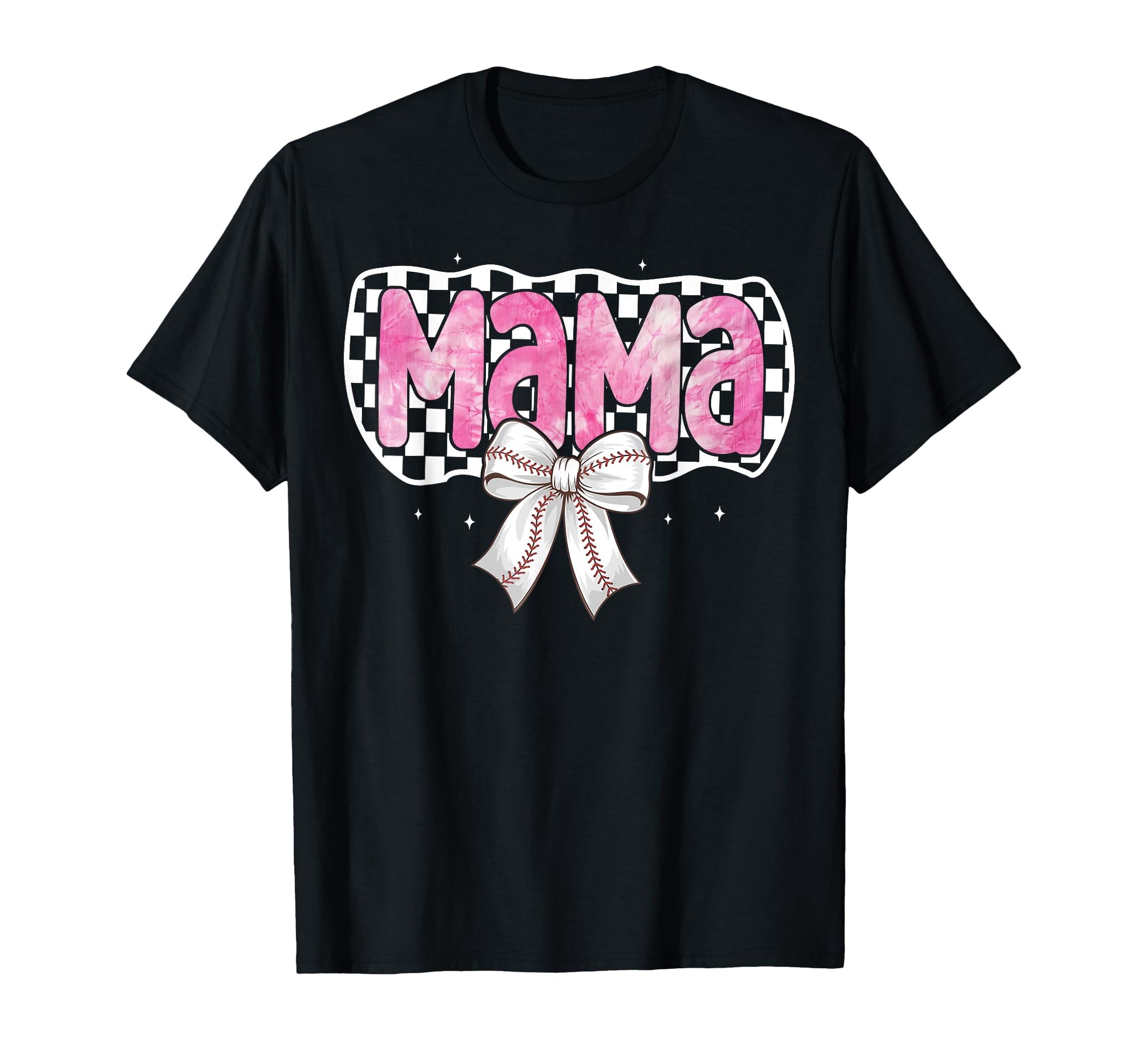 Baseball Mom Coquette Bow Baseball Mama T-Shirt - Novelty Apparel Unisex - T-Shirt, Sweatshirt, Hoodie