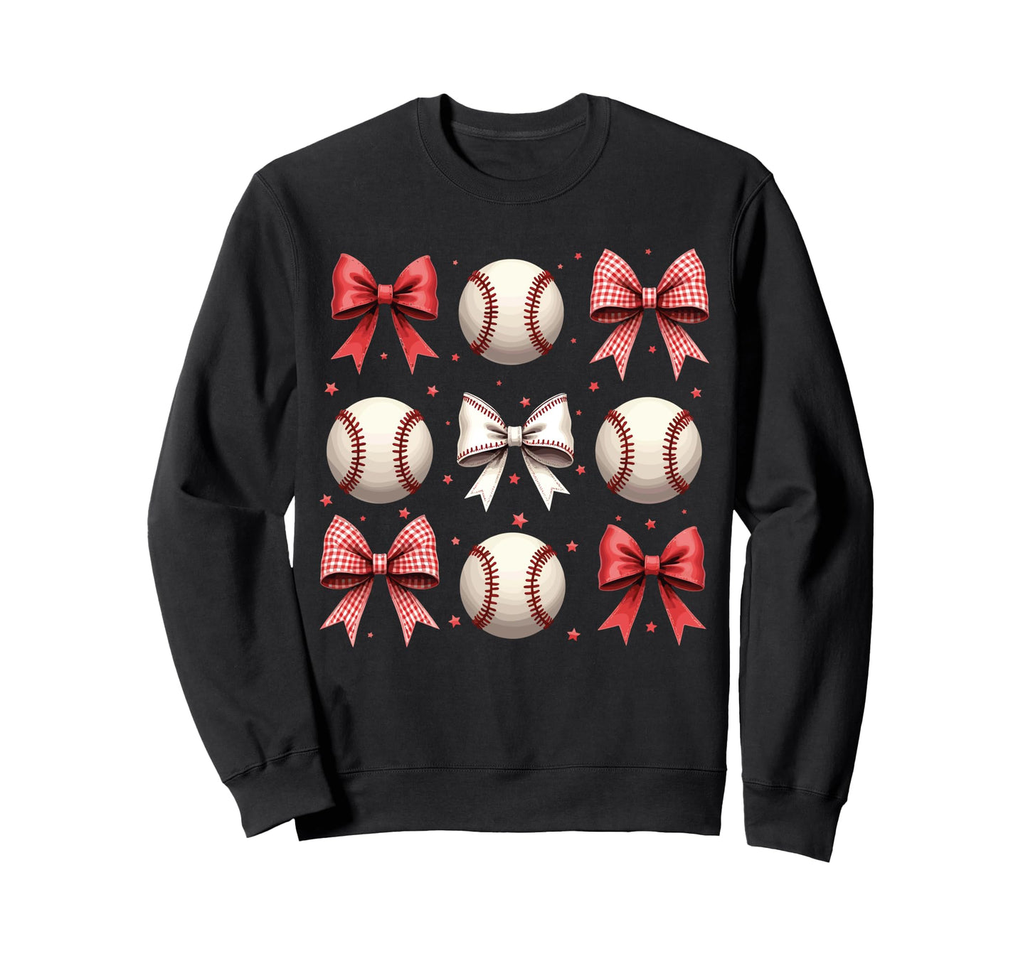 Baseball Coquette Bow Funny Coquette Sweatshirt - Graphic Print Men Women - T-Shirt, Sweatshirt, Hoodie