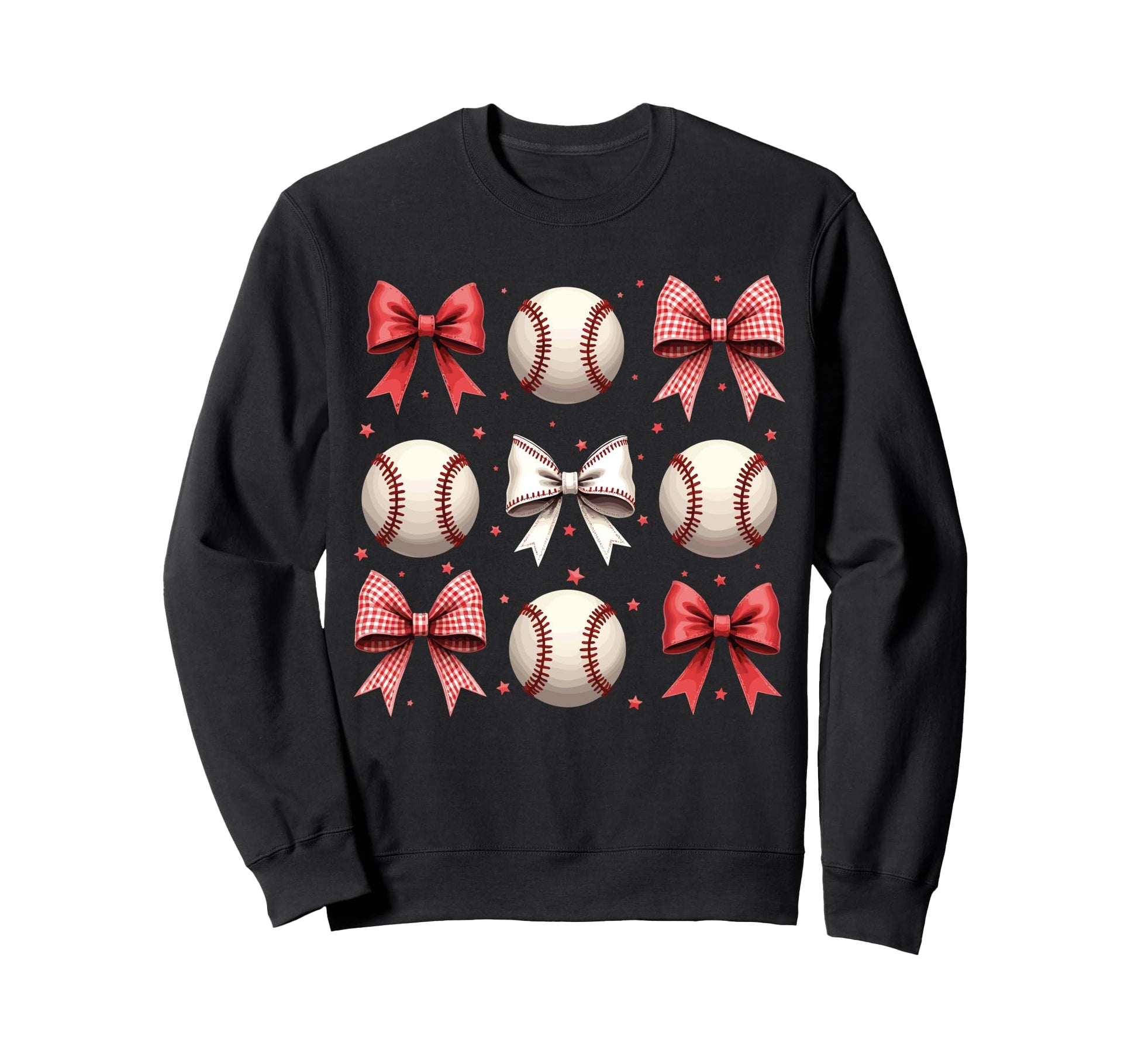Baseball Coquette Bow Funny Coquette Sweatshirt - Graphic Print Men Women - T-Shirt, Sweatshirt, Hoodie