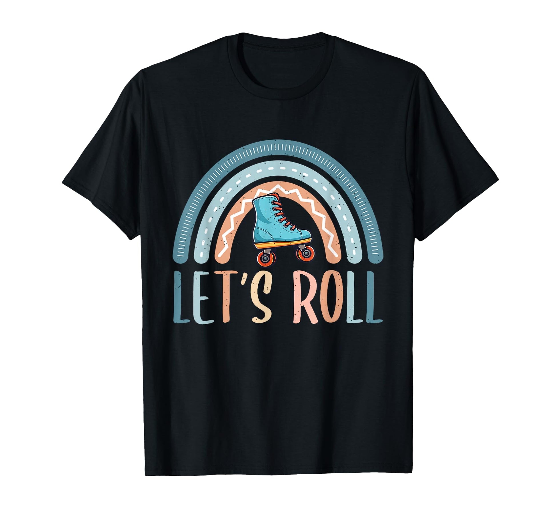 Roller Skating Rainbow Roller Skates T-Shirt - Novelty Apparel Unisex - T-Shirt, Sweatshirt, Hoodie