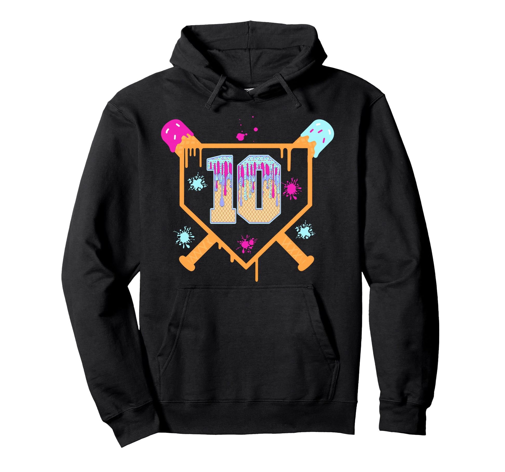 10Th Birthday Baseball Drip 10 Year Old Hoodie - Streetwear Style Men Women - T-Shirt, Sweatshirt, Hoodie