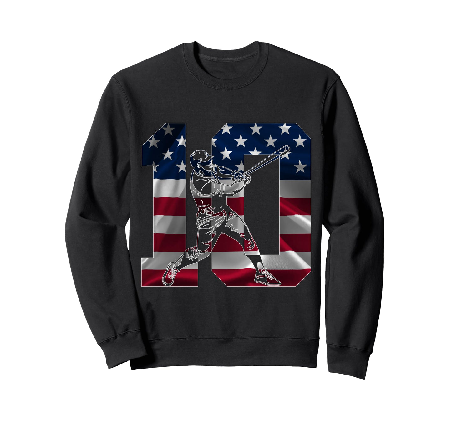 Number 10 Years Baseball 10Th Sweatshirt - Casual Everyday Wear Unisex - T-Shirt, Sweatshirt, Hoodie