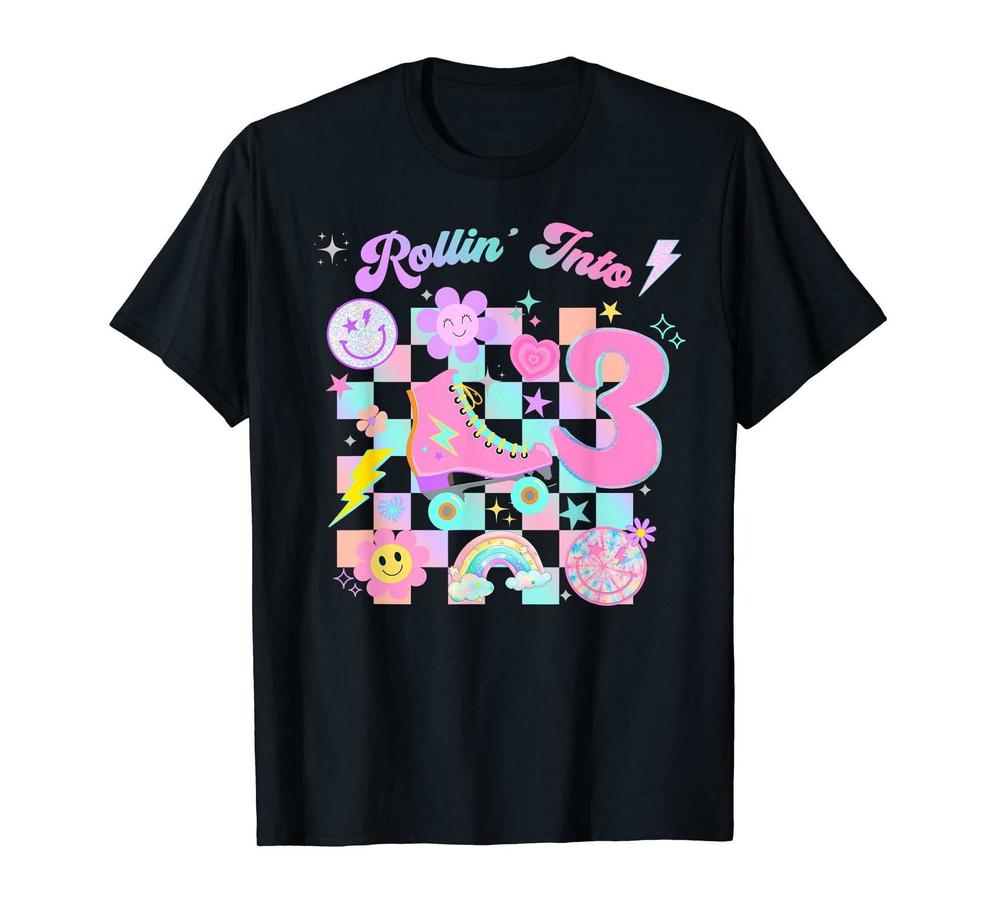 Roller Skates Skating Birthday Groovy T-Shirt - Minimalist Print Unisex - T-Shirt, Sweatshirt, Hoodie