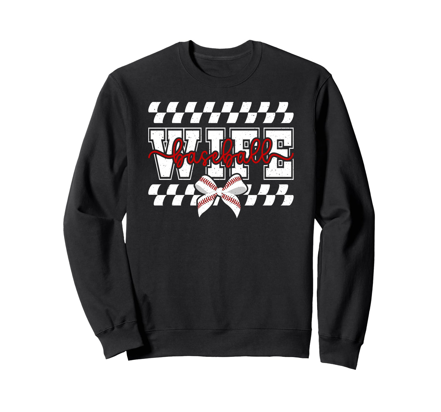 Baseball Wife Coquette Wife Baseball Sweatshirt - Unique Graphic Men Women - T-Shirt, Sweatshirt, Hoodie