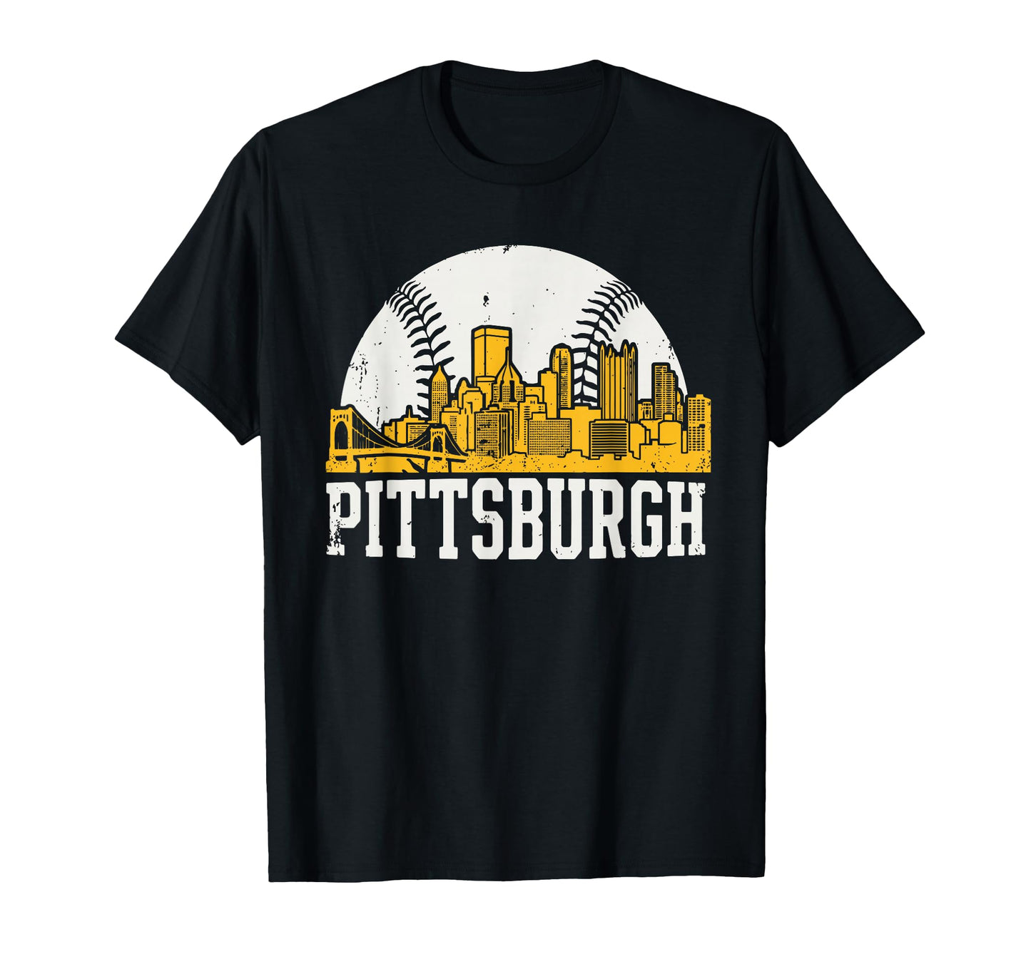 Pittsburgh Lovers Skyline Baseball T-Shirt - Trendy Graphic for Adults - T-Shirt, Sweatshirt, Hoodie