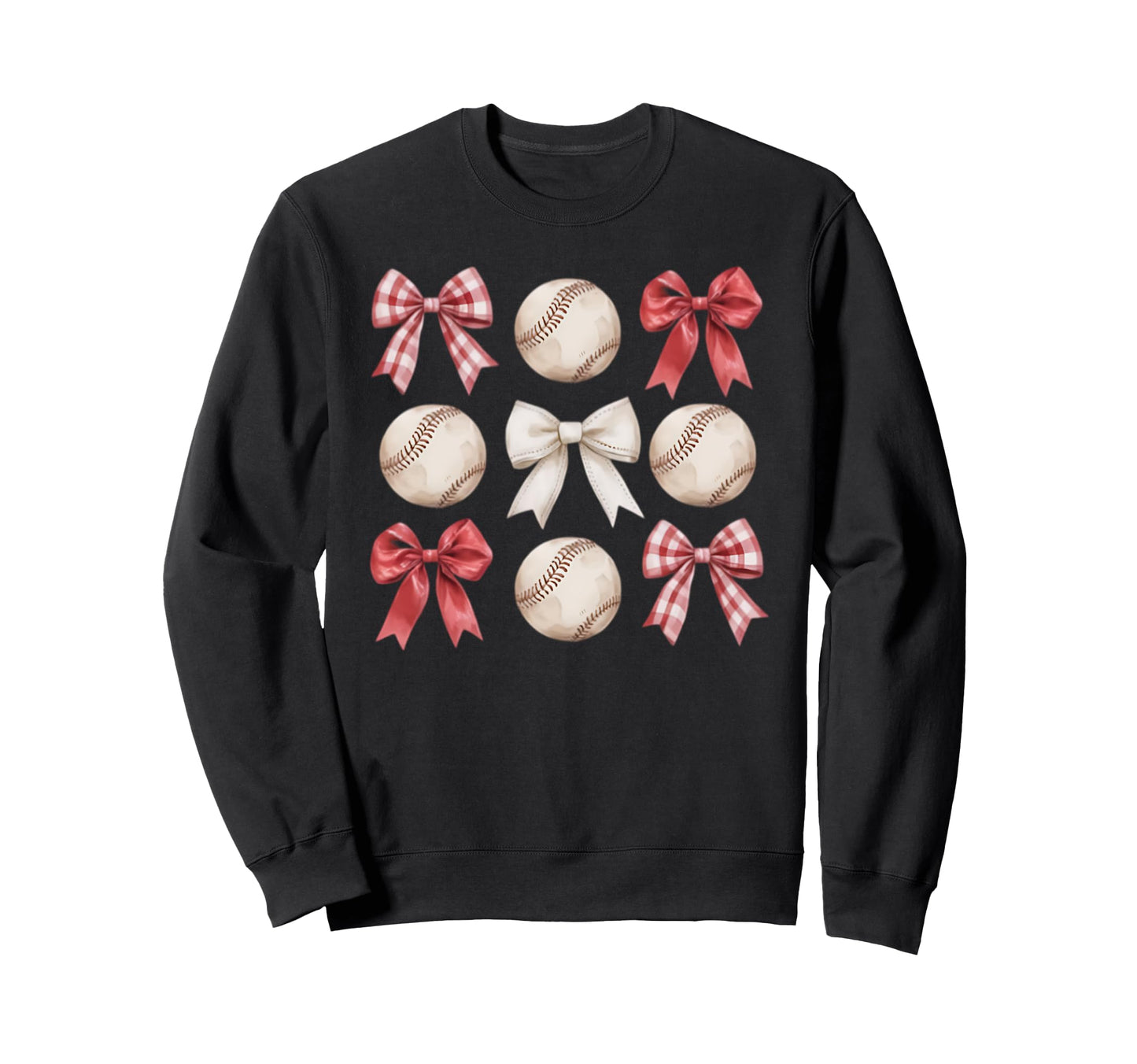 Baseball Coquette Bow Mom Sister Sweatshirt - Novelty Apparel Men Women - T-Shirt, Sweatshirt, Hoodie